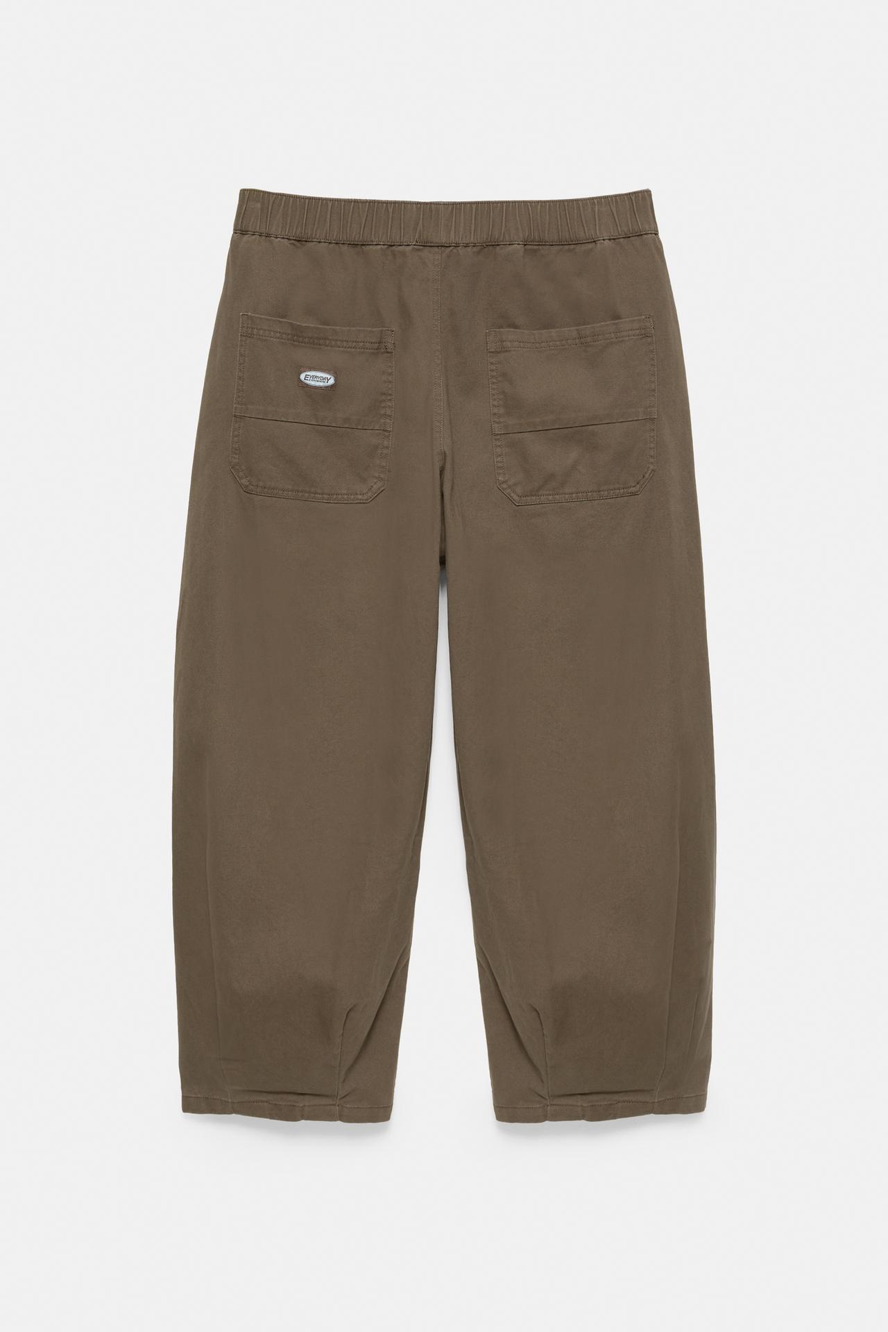 Barrel-leg trousers — Brown