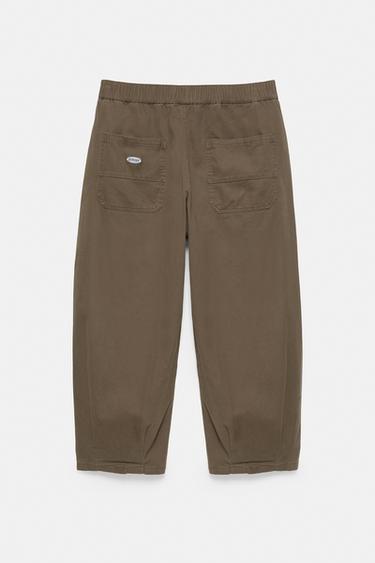 Barrel-leg trousers — Brown 7
