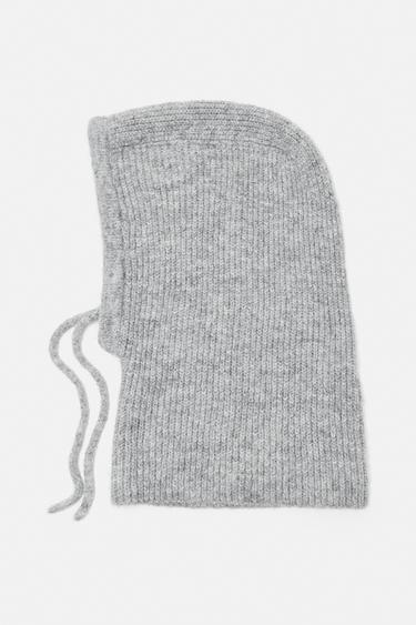 Ribbed knit balaclava — Pale grey 2