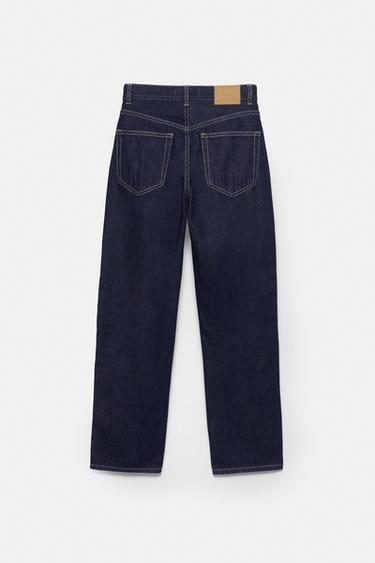 High-waist mom fit jeans — Ink blue 4