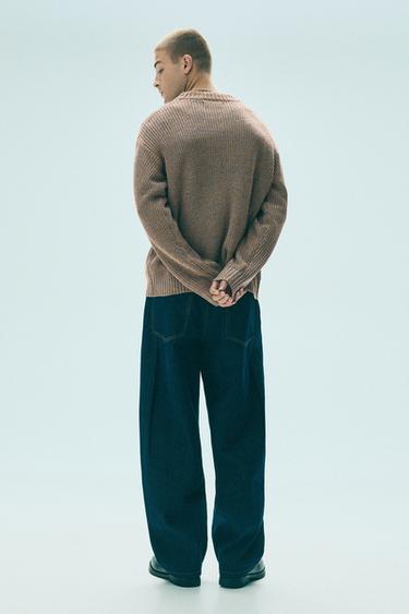 Twisted yarn knit jumper — Turquoise 3