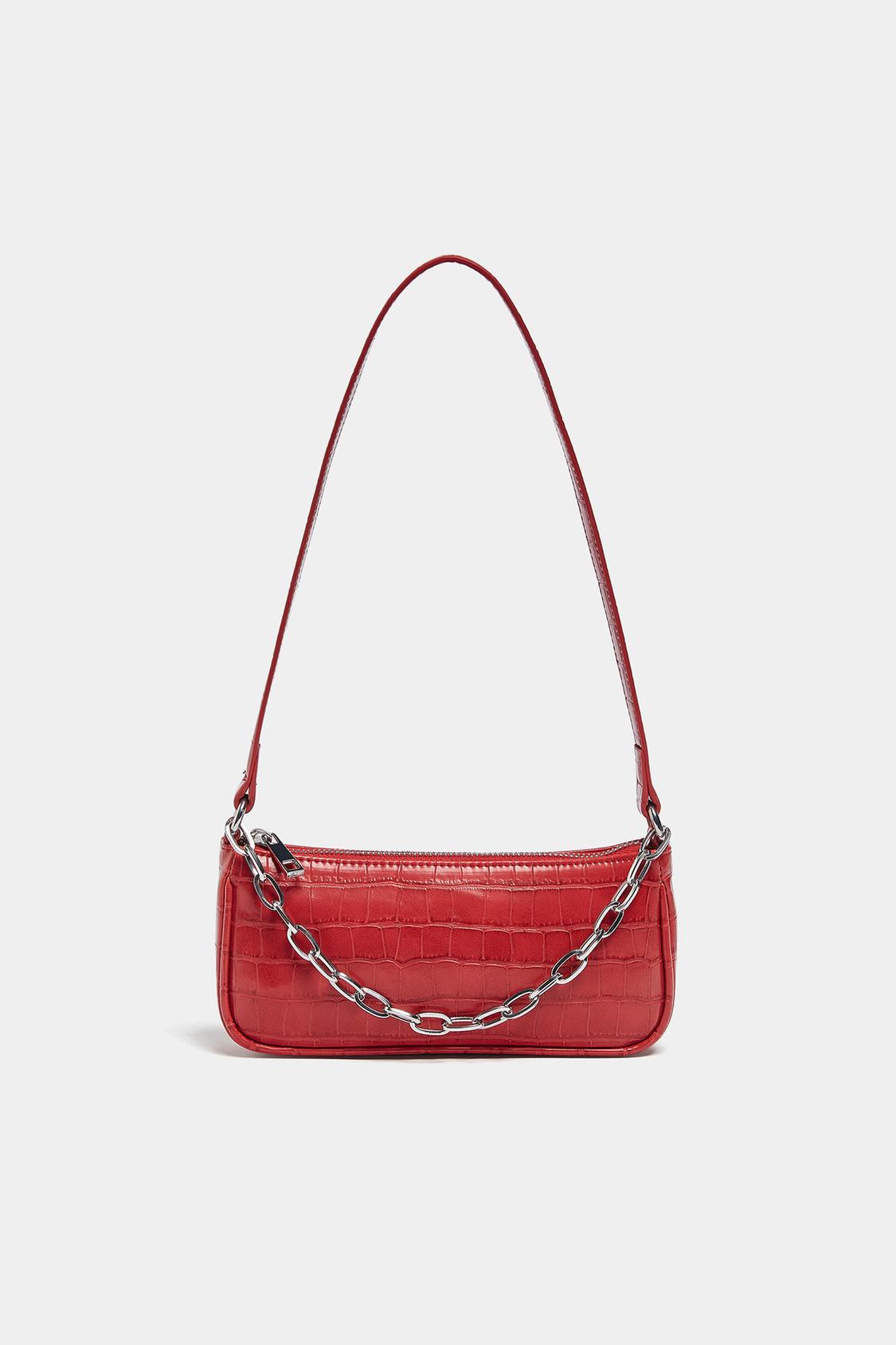 Shoulder bag with chain detail - PULL&BEAR 