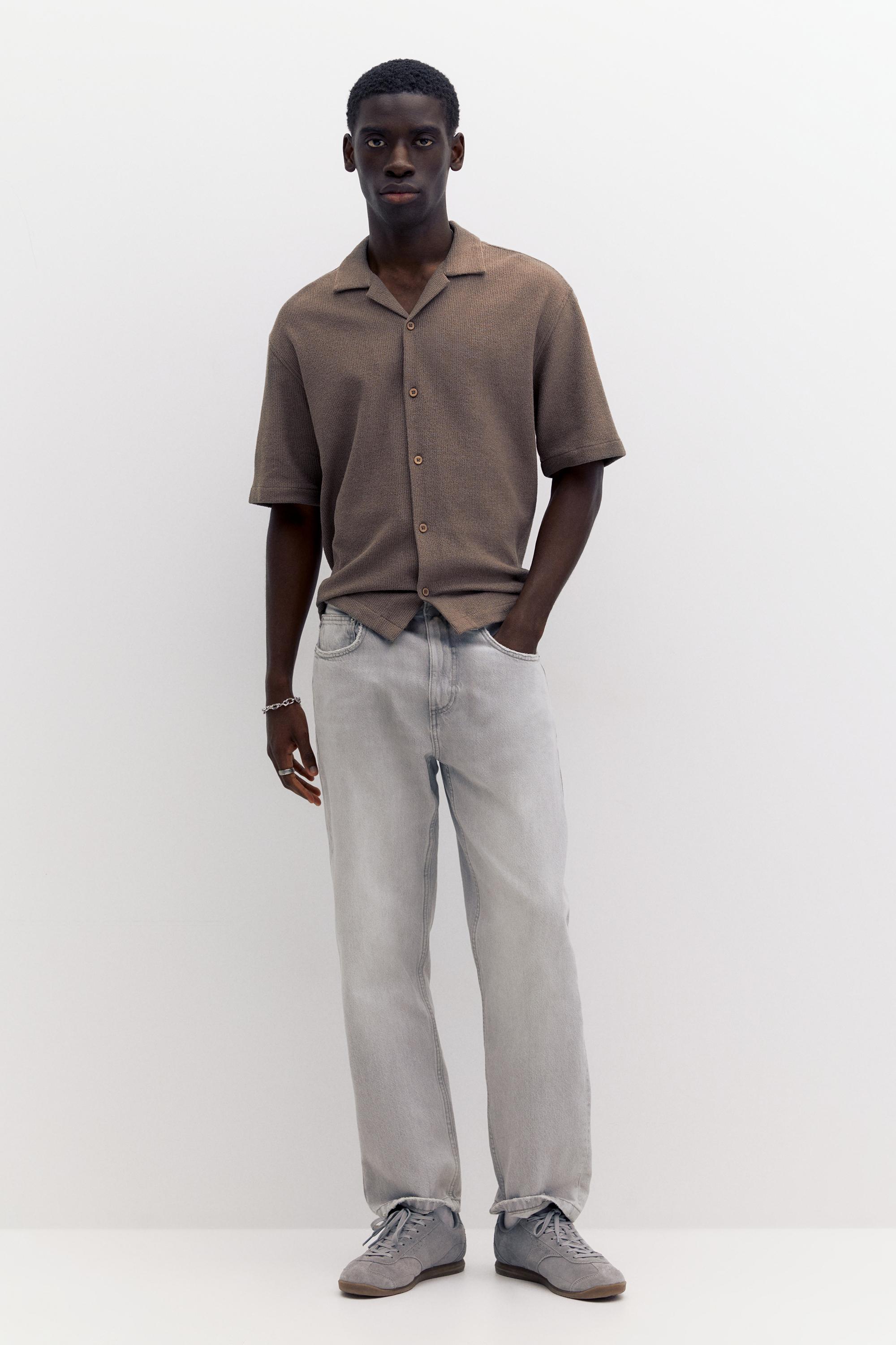 Terrycloth short sleeve shirt — Mole brown