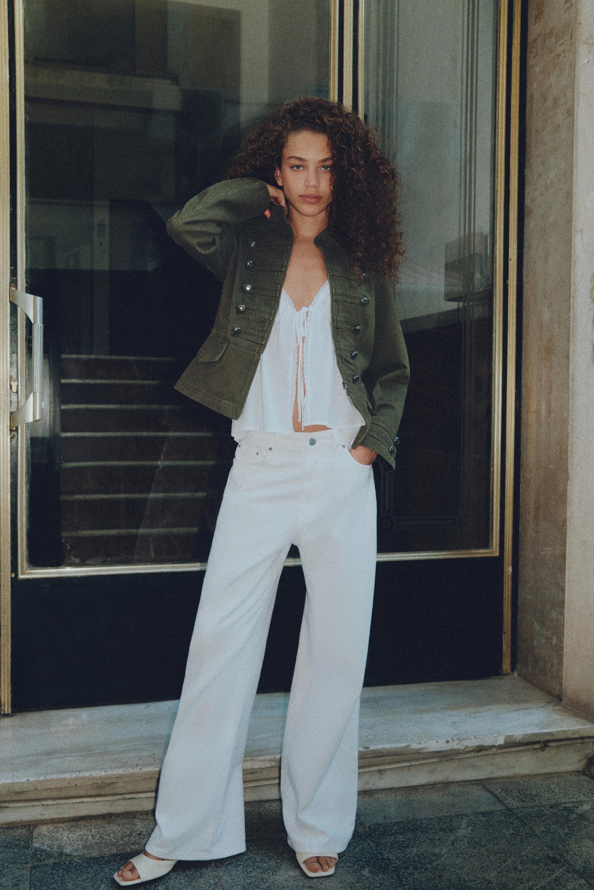 Fitted toggle button jacket — Dark khaki