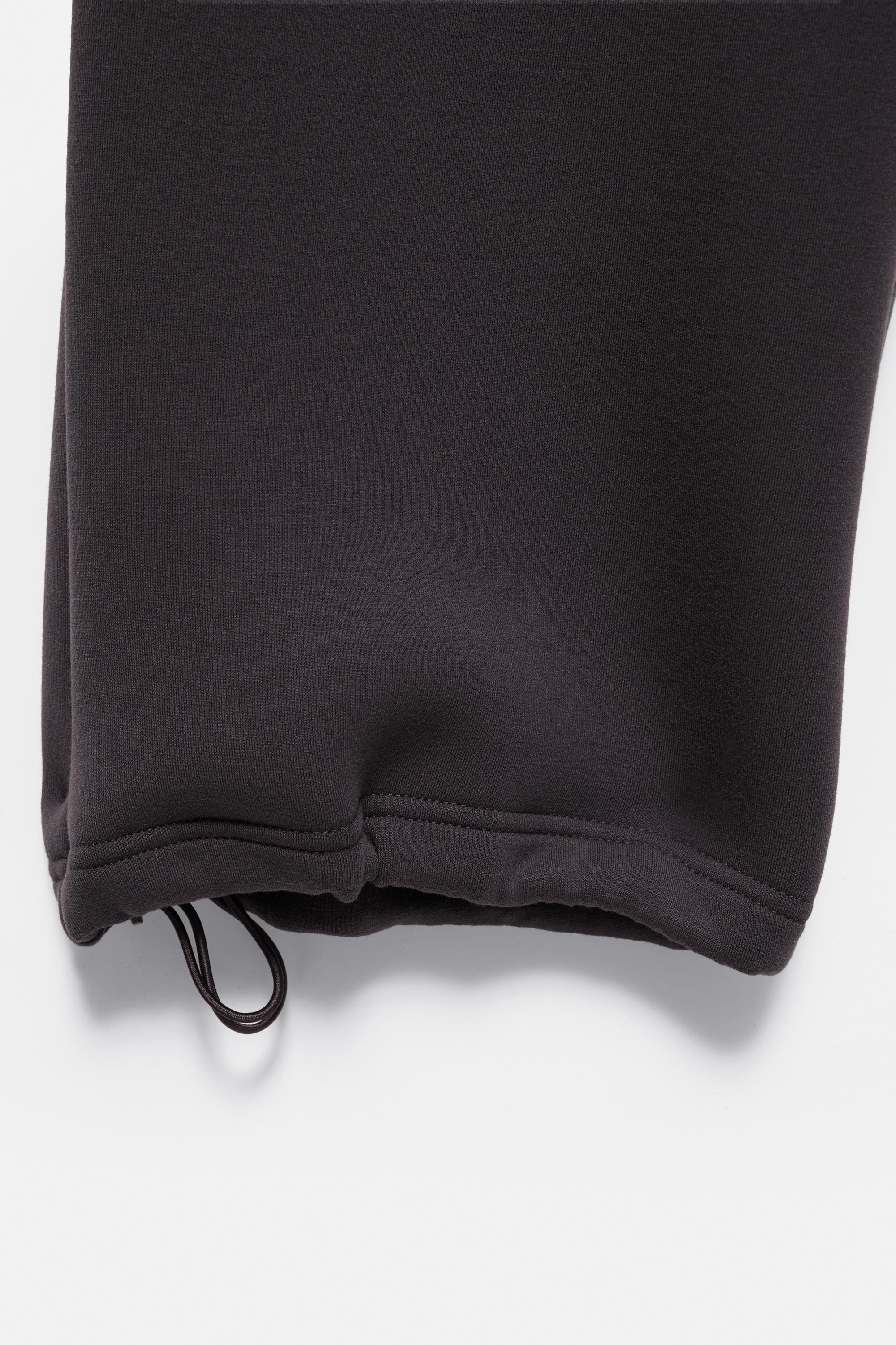 Neoprene-effect baggy trousers — Anthracite grey