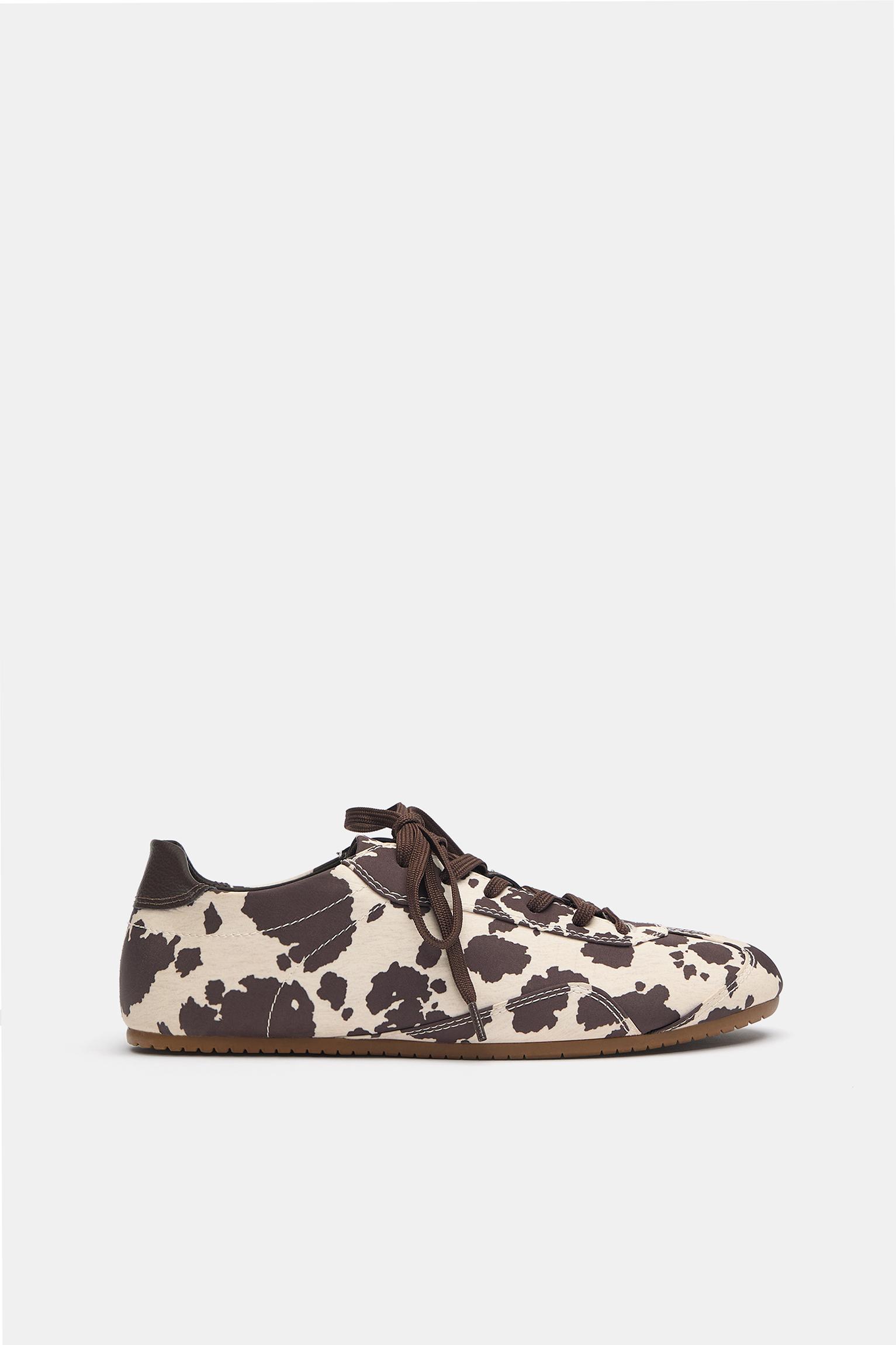 Nylon-Sneaker Mit Animalprint
