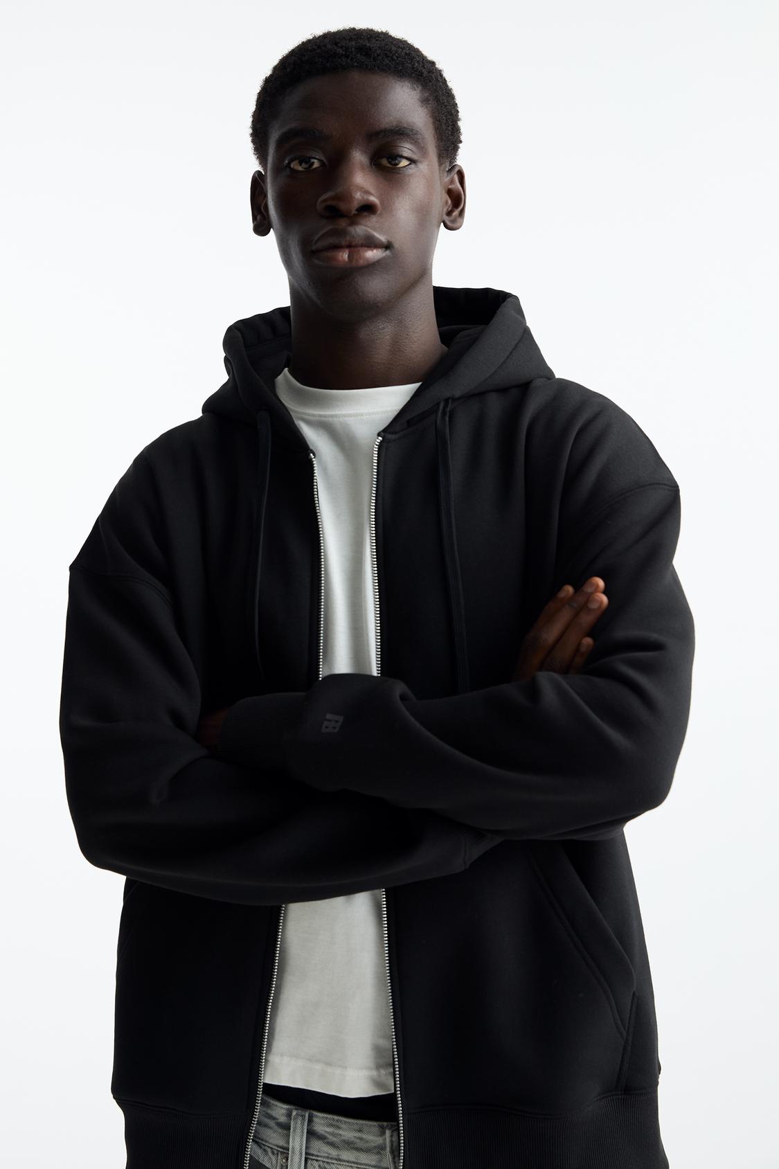Basic zip-up hoodie PULL&BEAR - Main Image