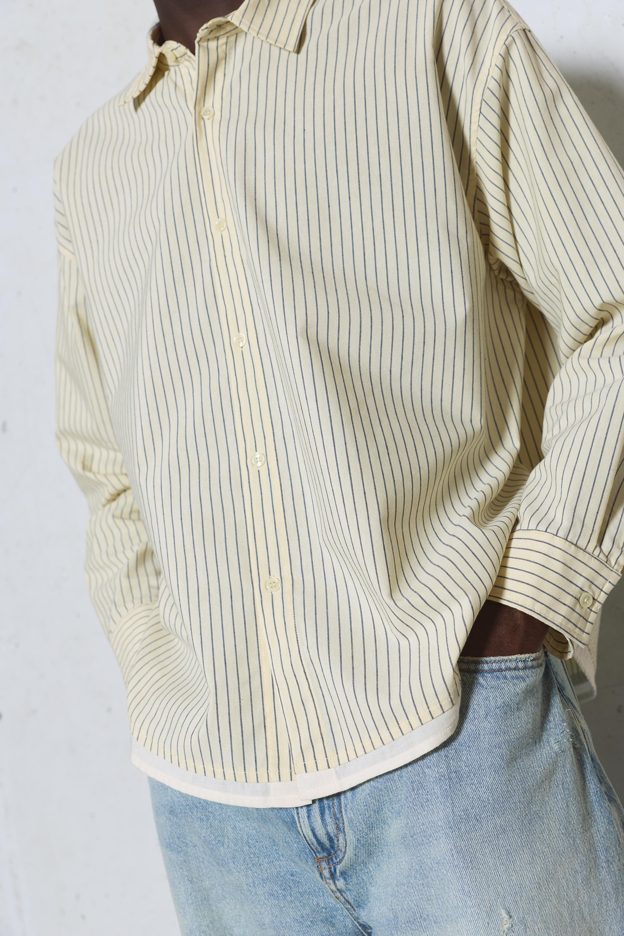 Striped long sleeve shirt — Vanilla