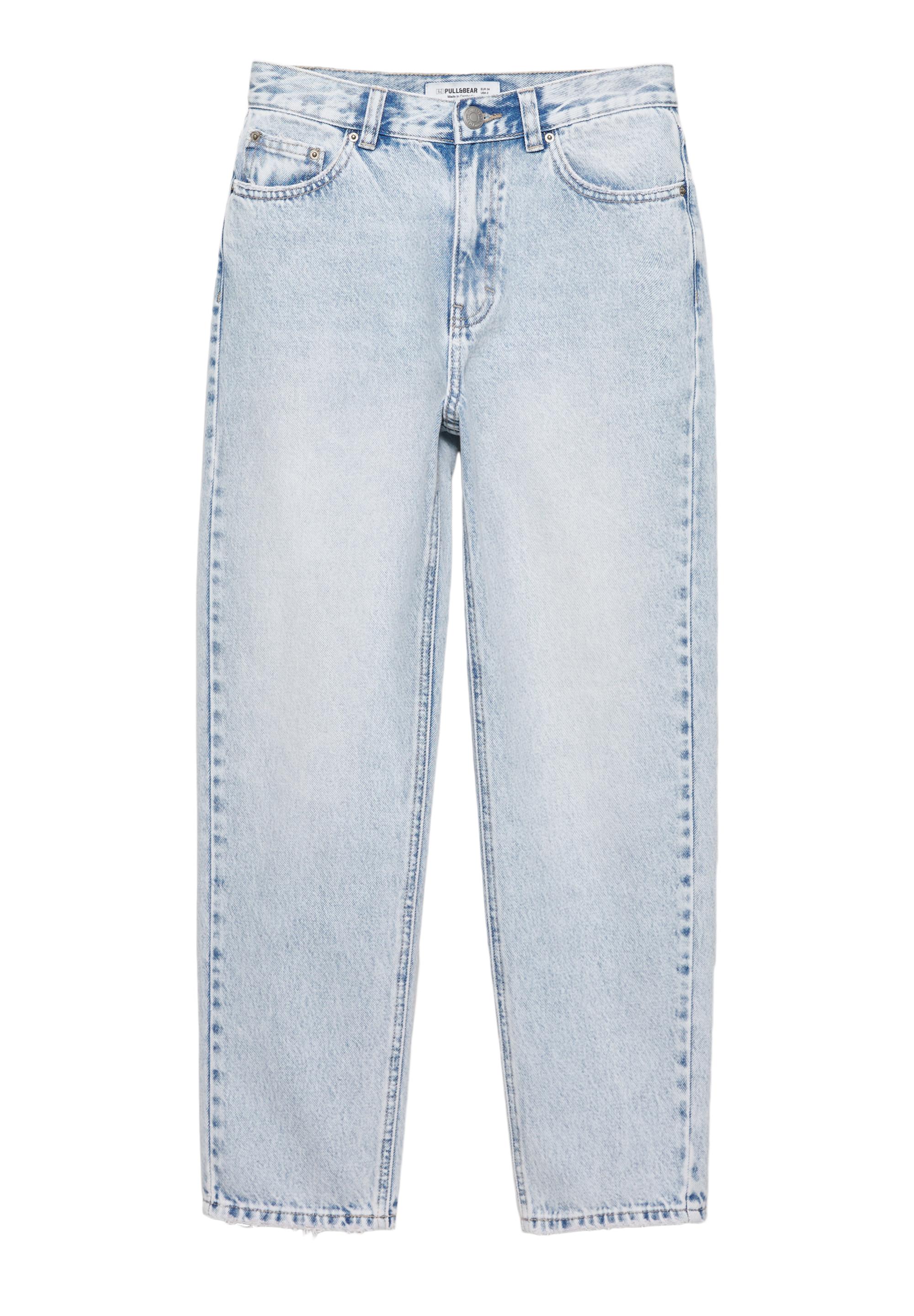 High-waist mom jeans — Pale sky blue
