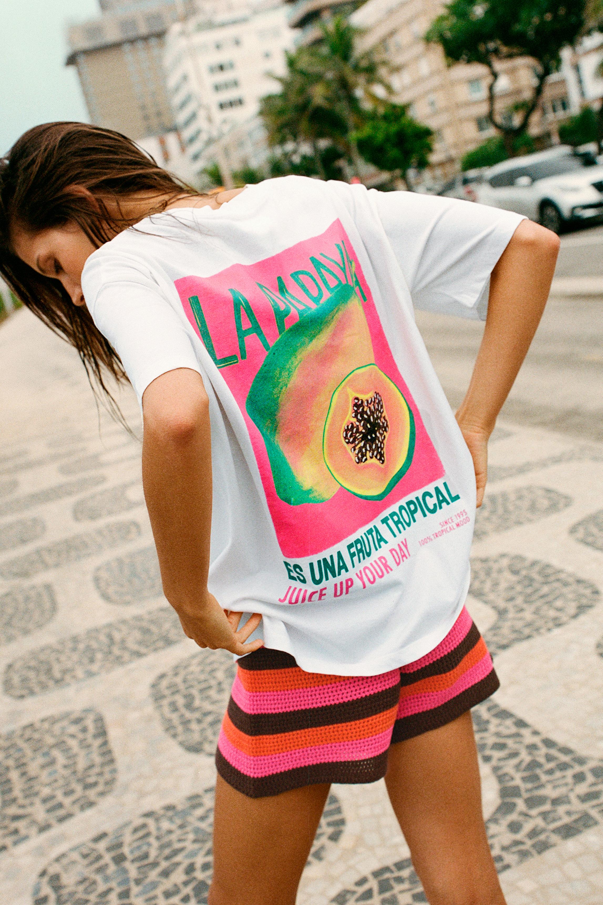 T-Shirt Grafica Papaya