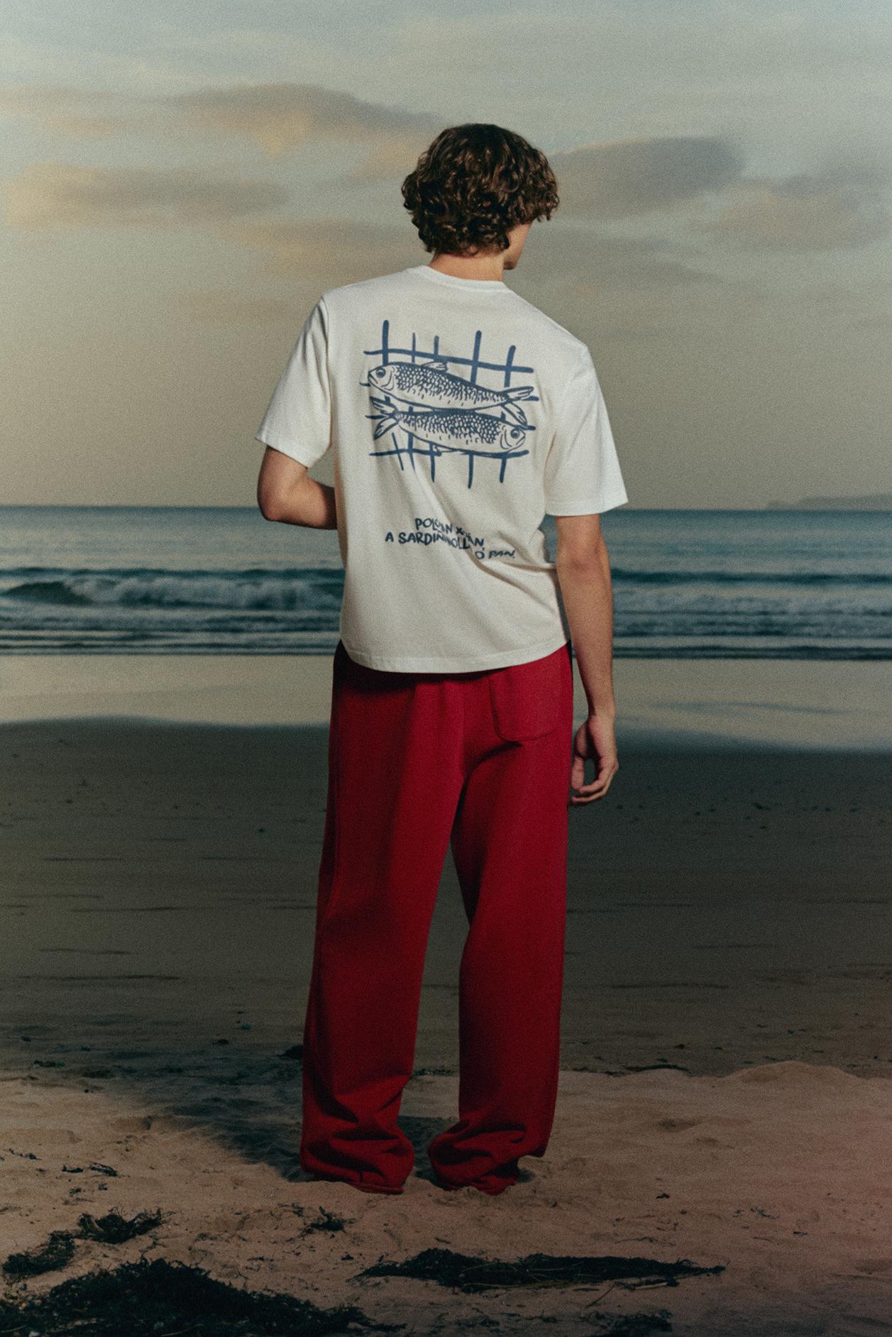 San Xoán sardine T-shirt — Off white