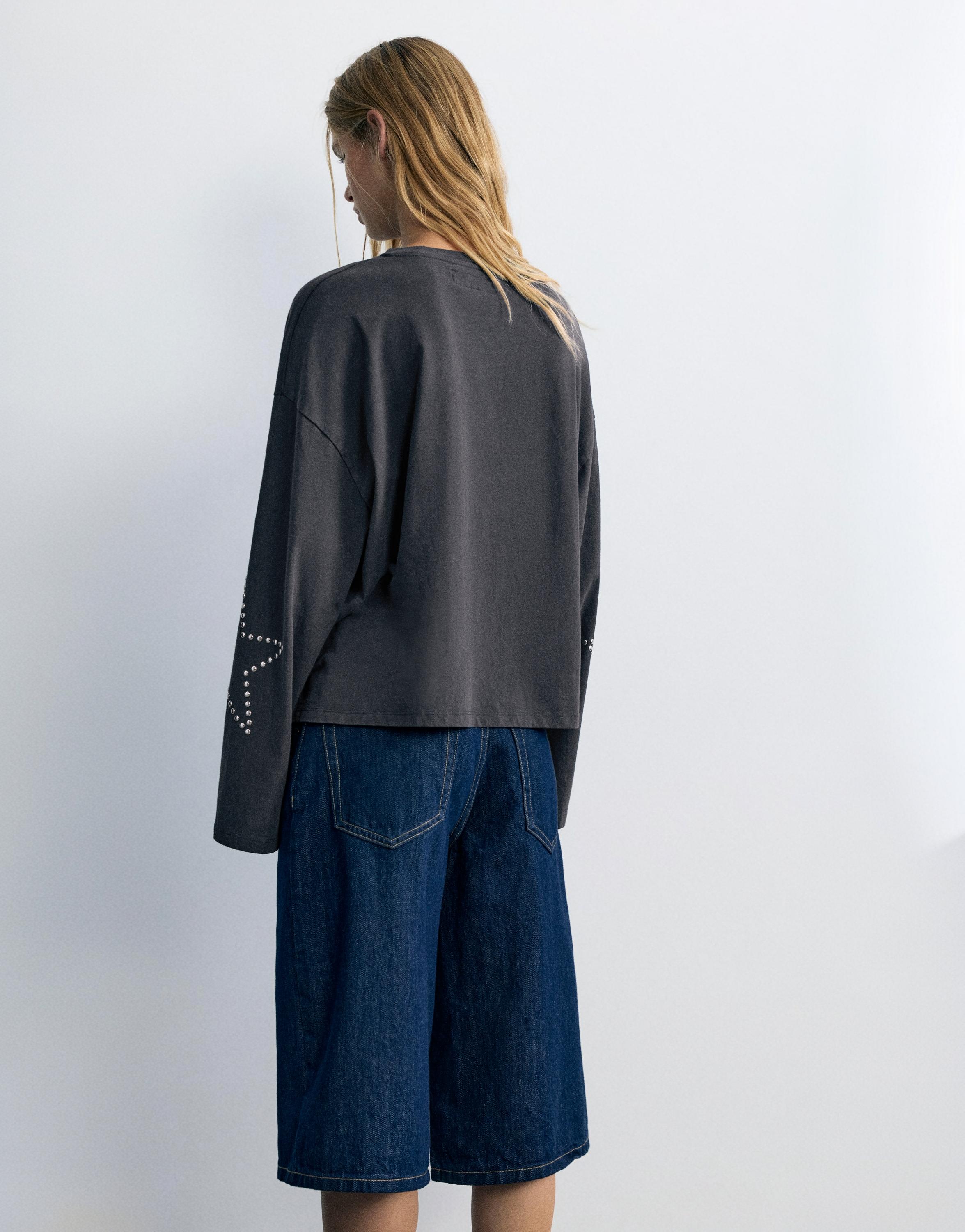 Oversize star T-shirt — Grey