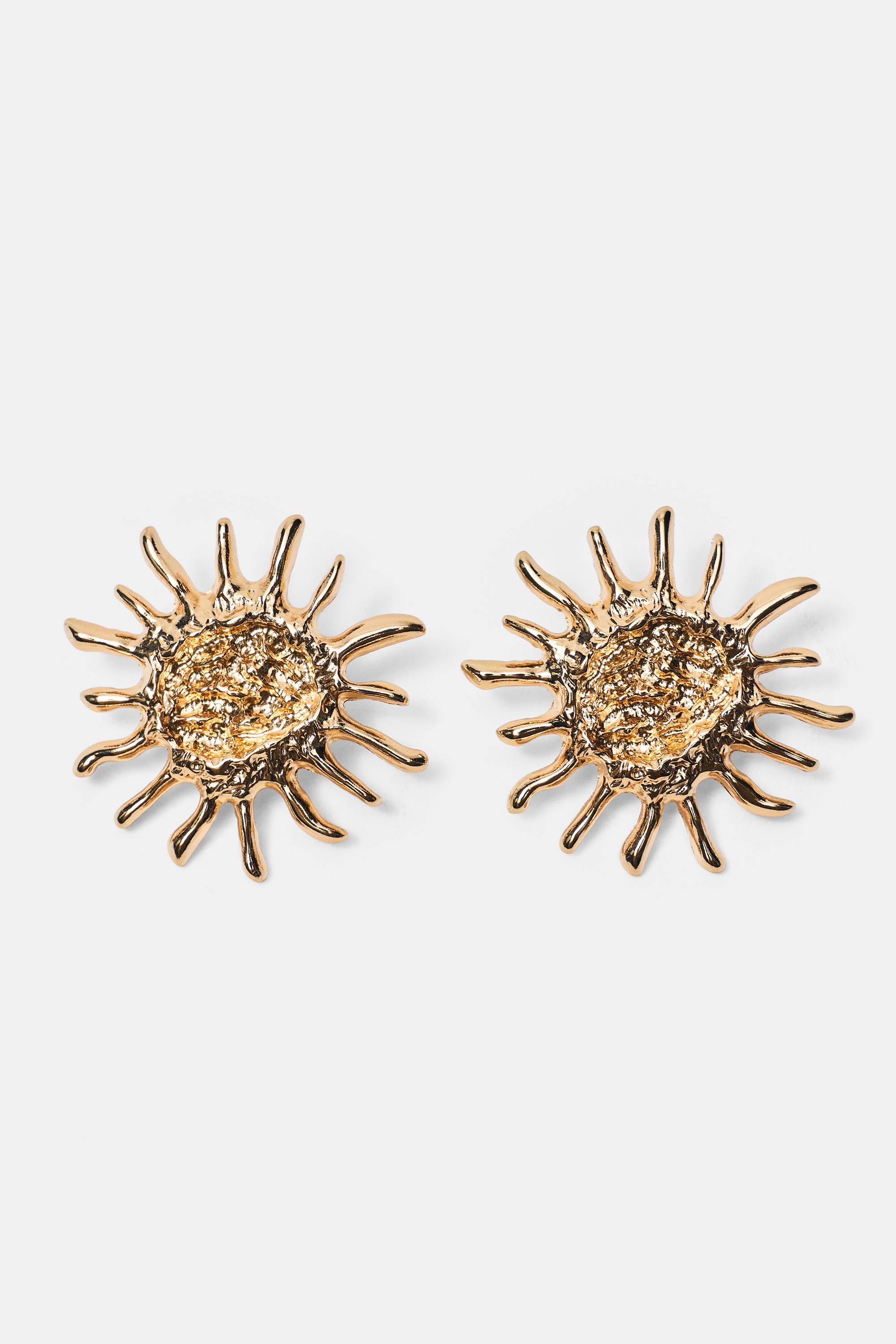 Sun earrings — Gold
