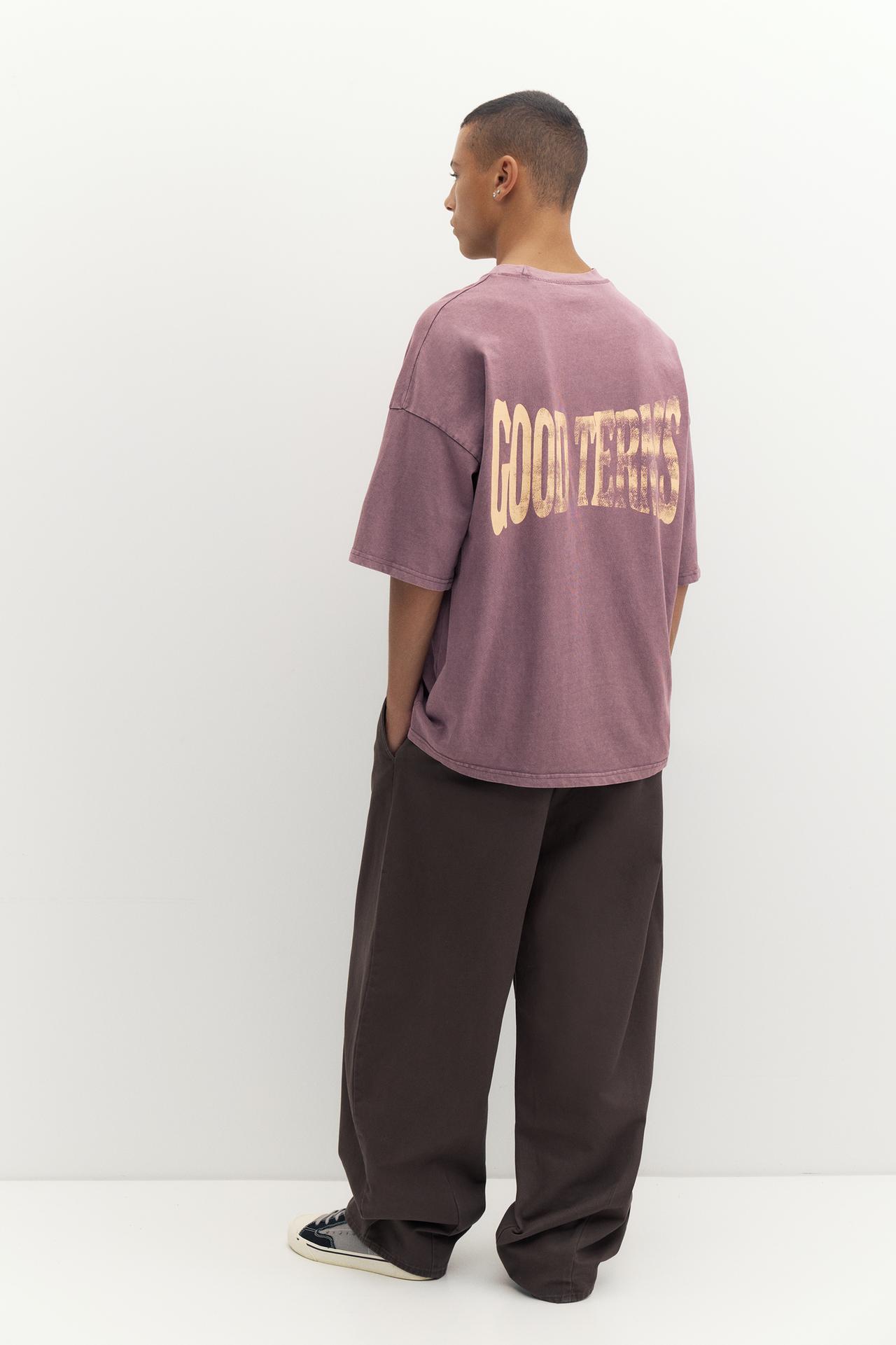 Oversize T-shirt with graphic — Mauve