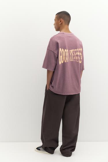Oversize T-shirt with graphic — Mauve 5