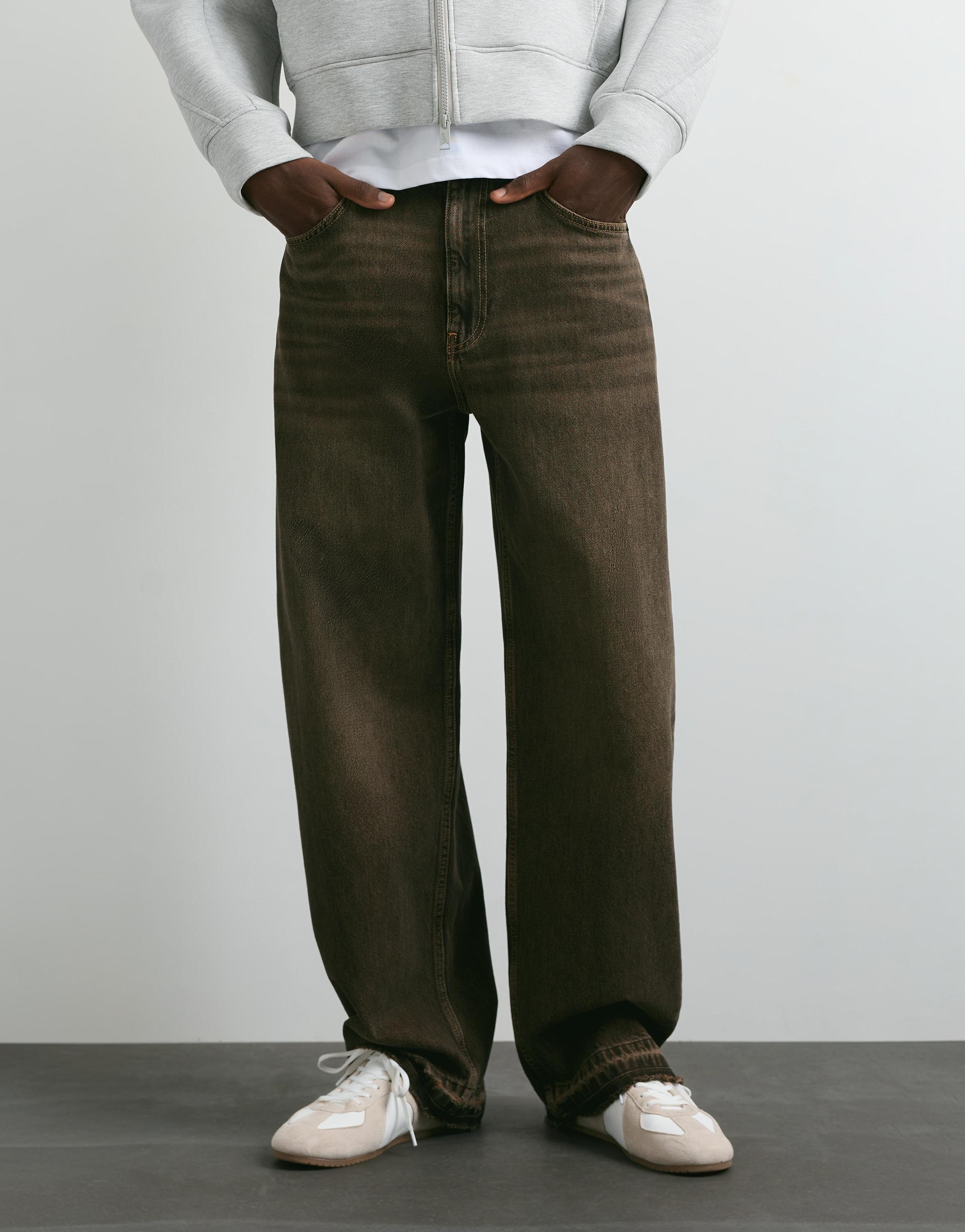 Wide-leg jeans — Brown