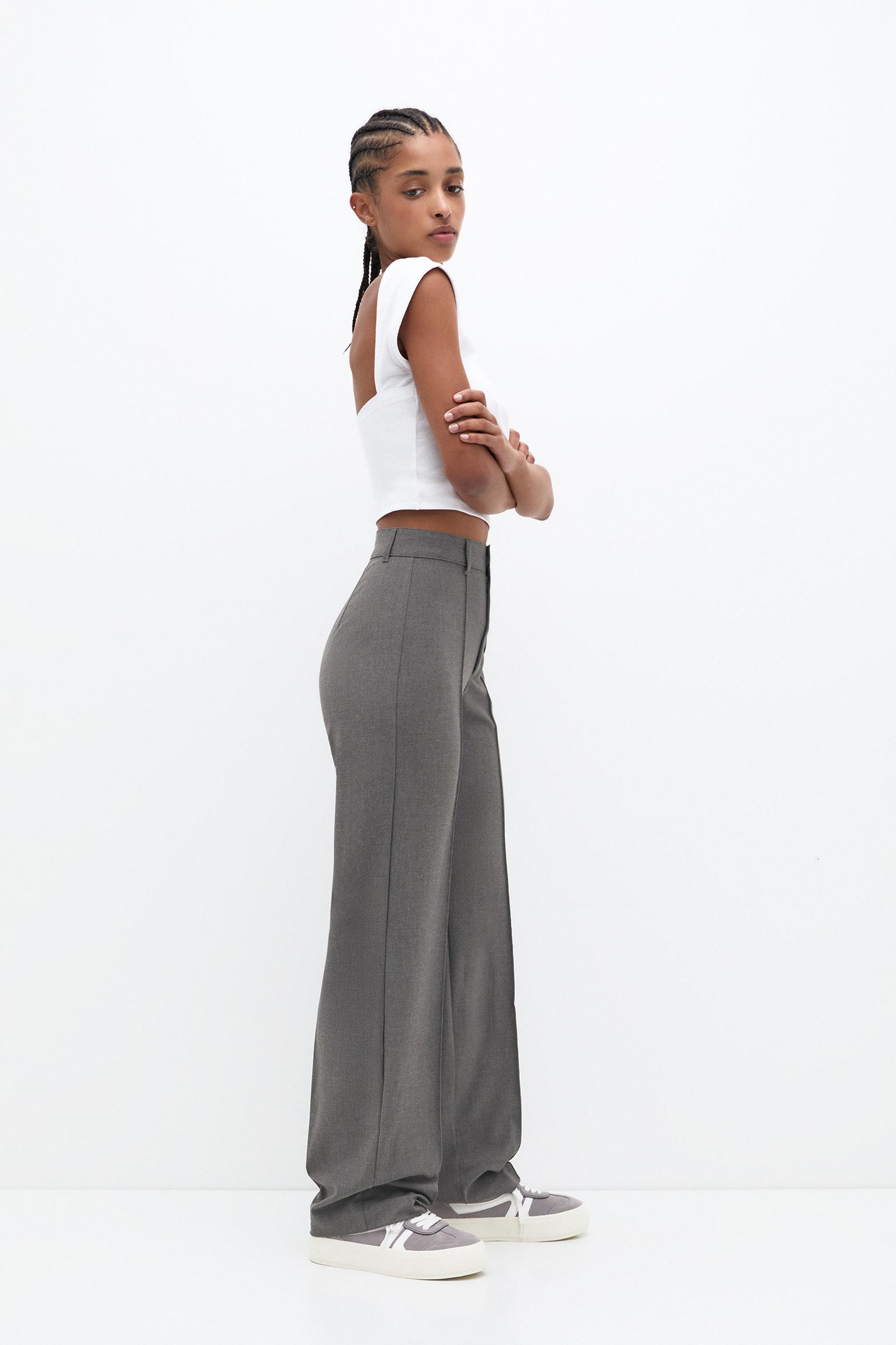 Smart trousers with seam detail — Grey