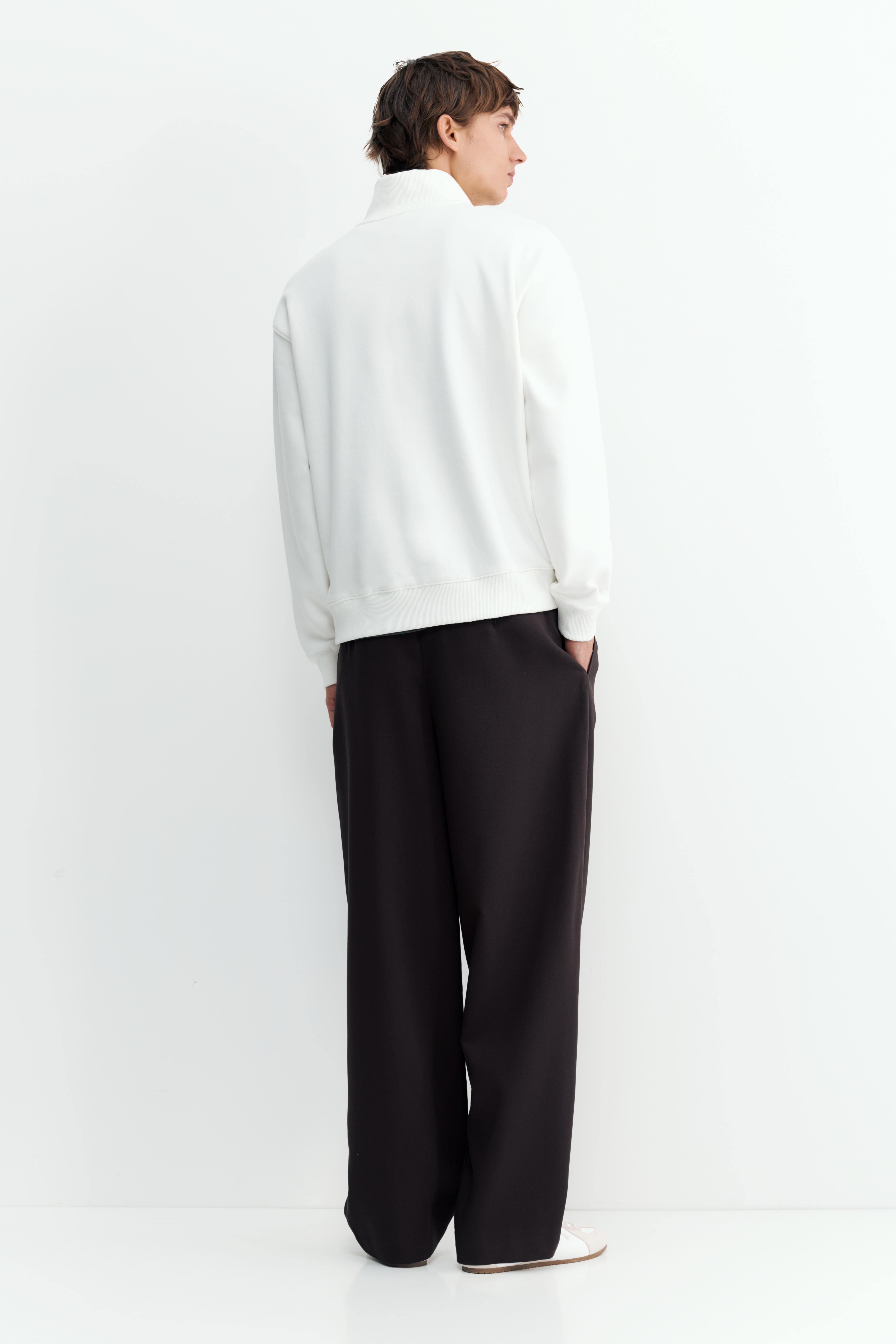 Quarter-zip sweatshirt — Off white