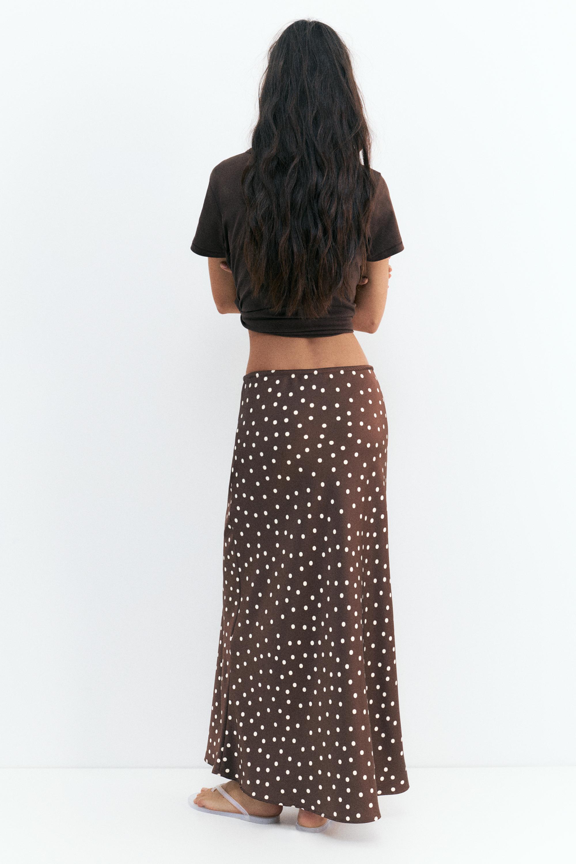 Satin midi skirt — Print 1