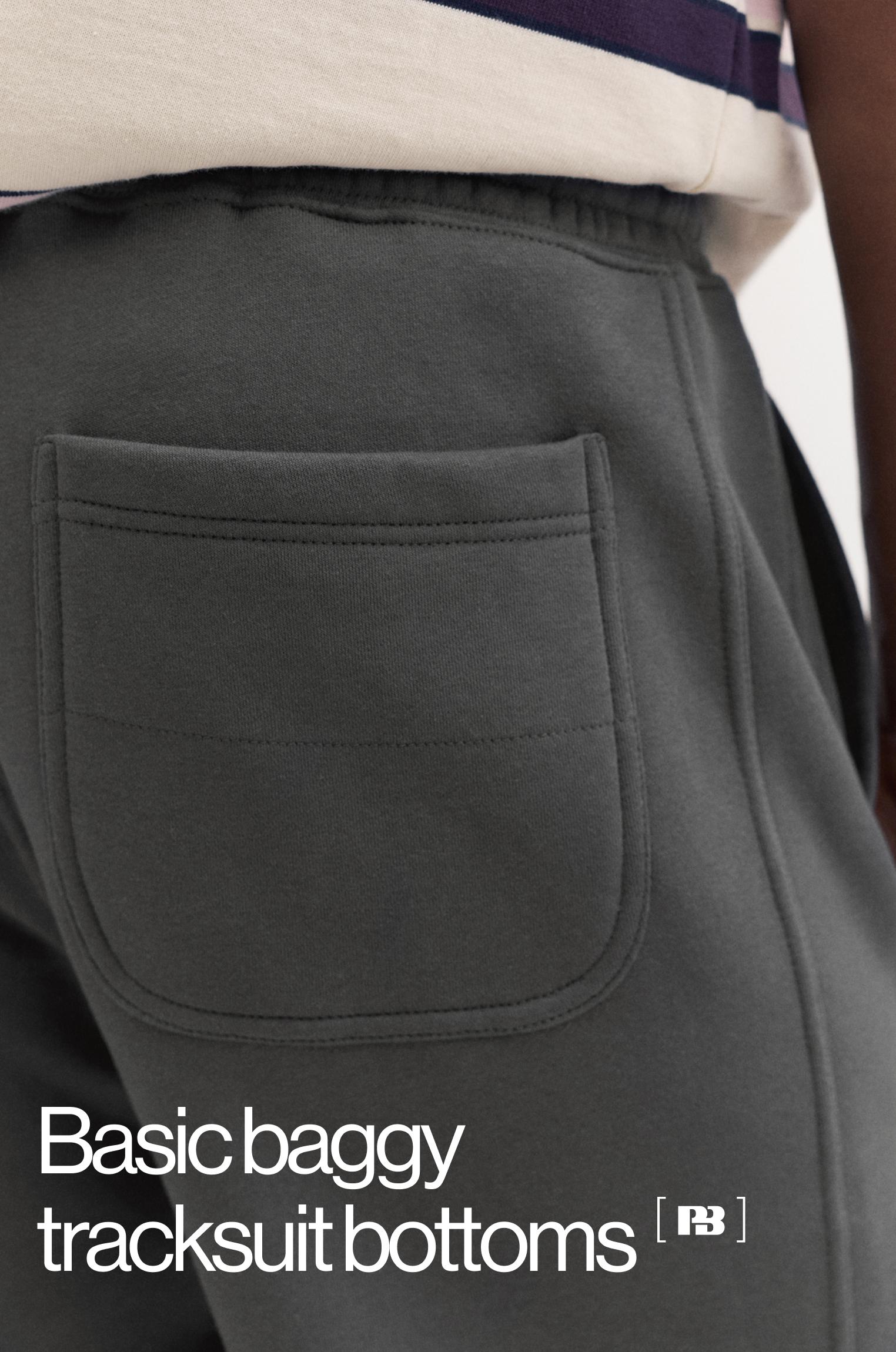 Basic baggy tracksuit bottoms — Anthracite grey