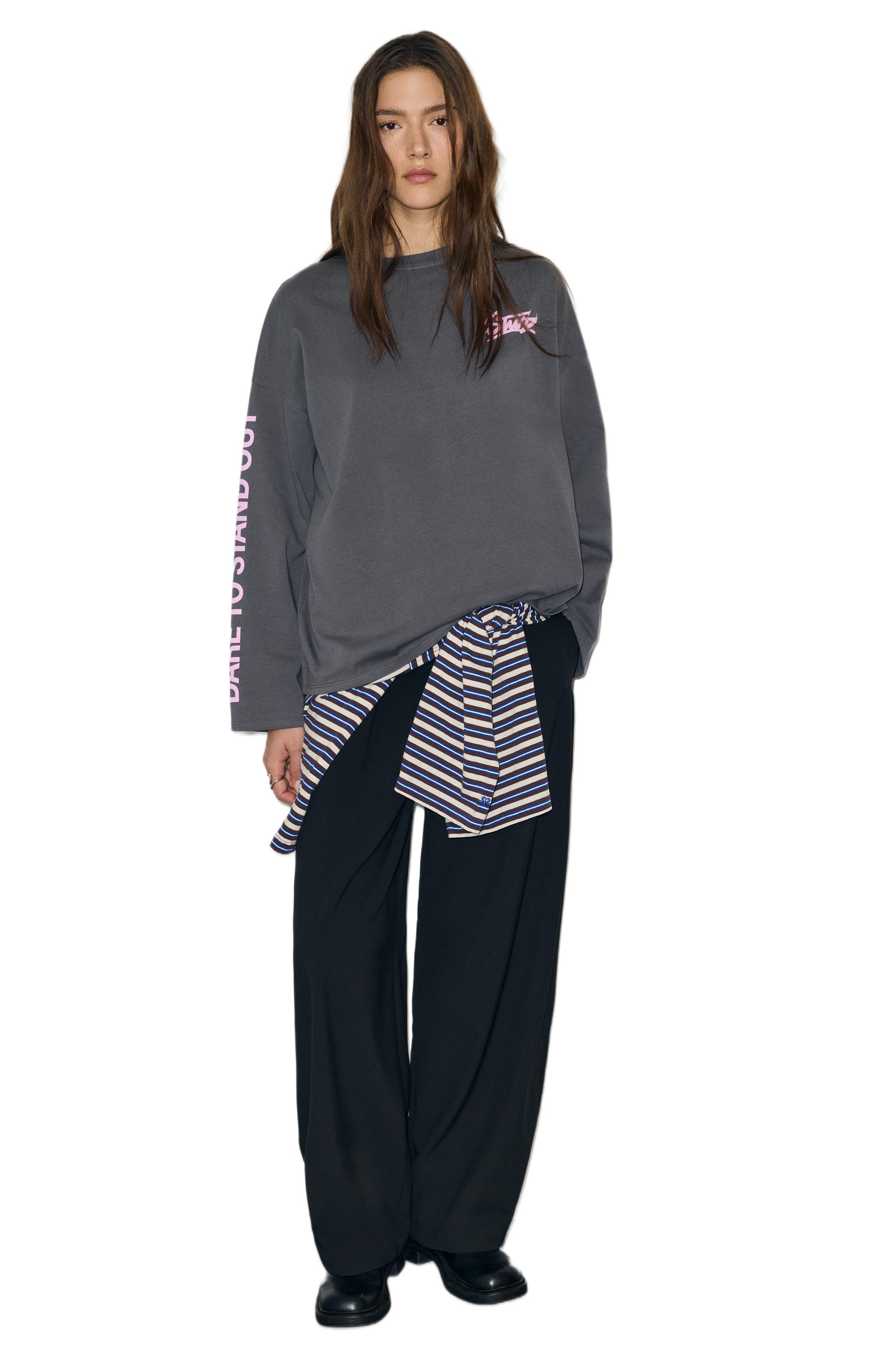 STWD graphic T-shirt — Anthracite grey
