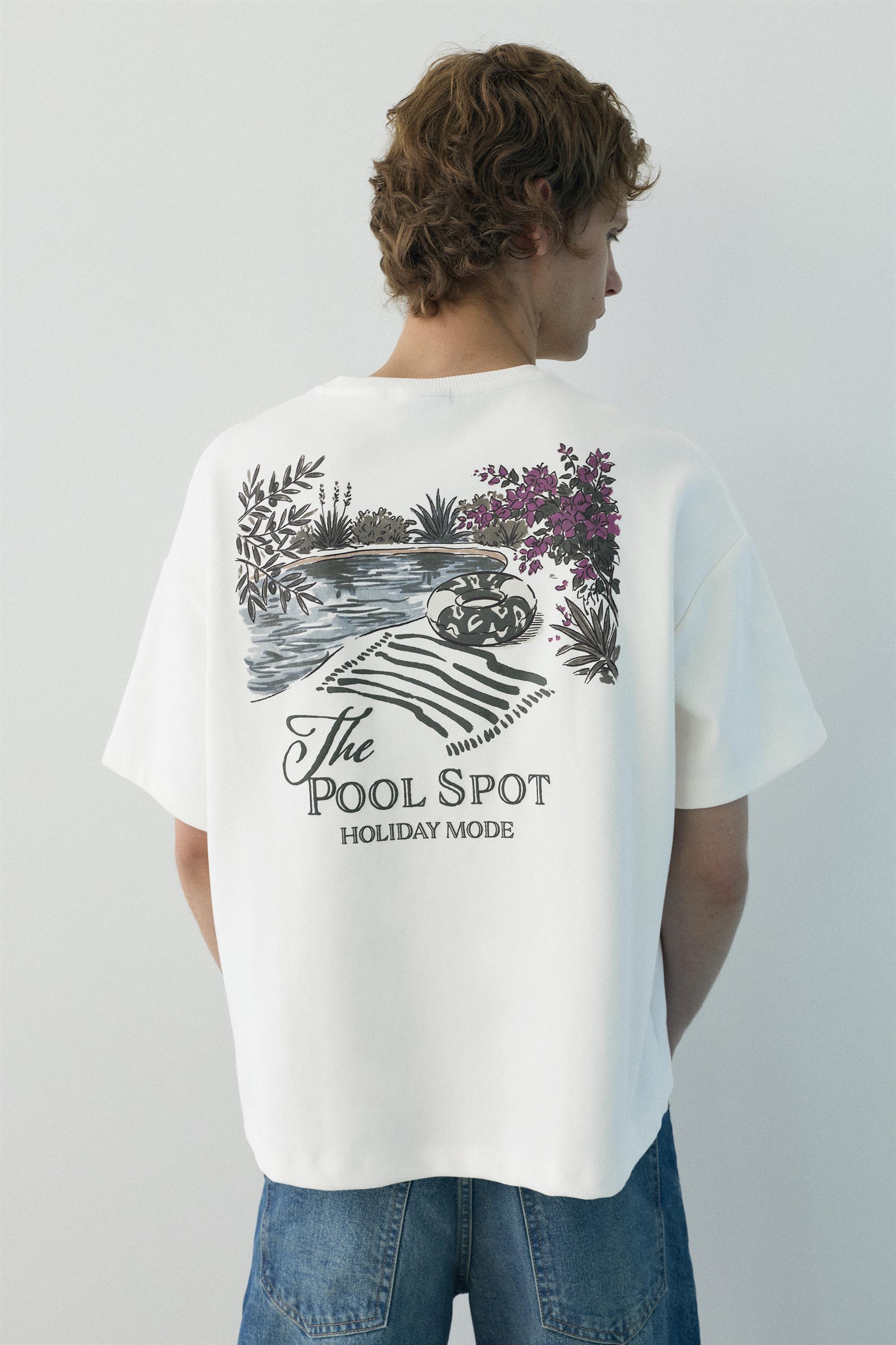 Kısa kollu grafik baskılı sweatshirt - Görsel 10