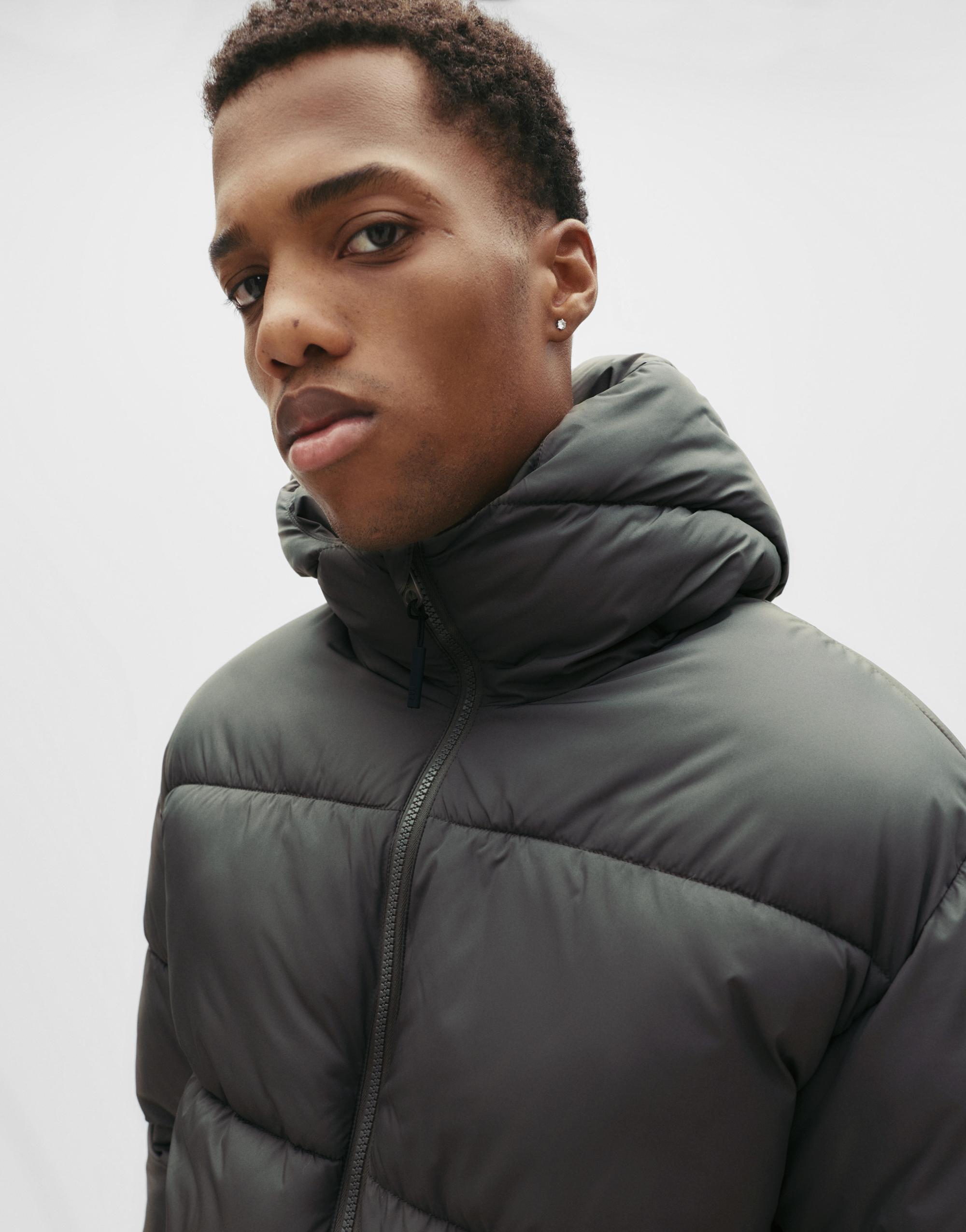 Kapüşonlu Dolgulu Ceket - Görsel 39