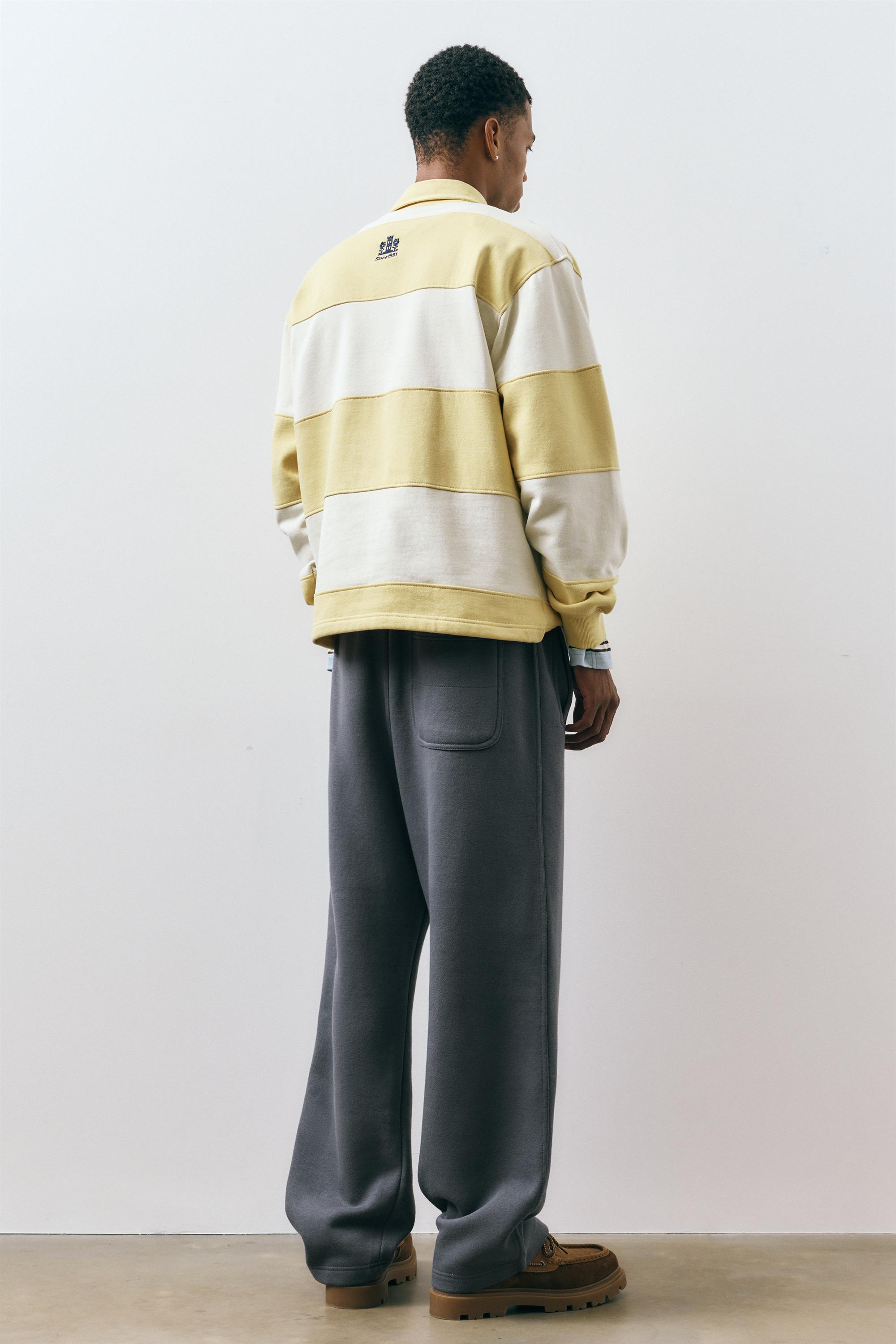 Basic baggy tracksuit bottoms — Grey blue