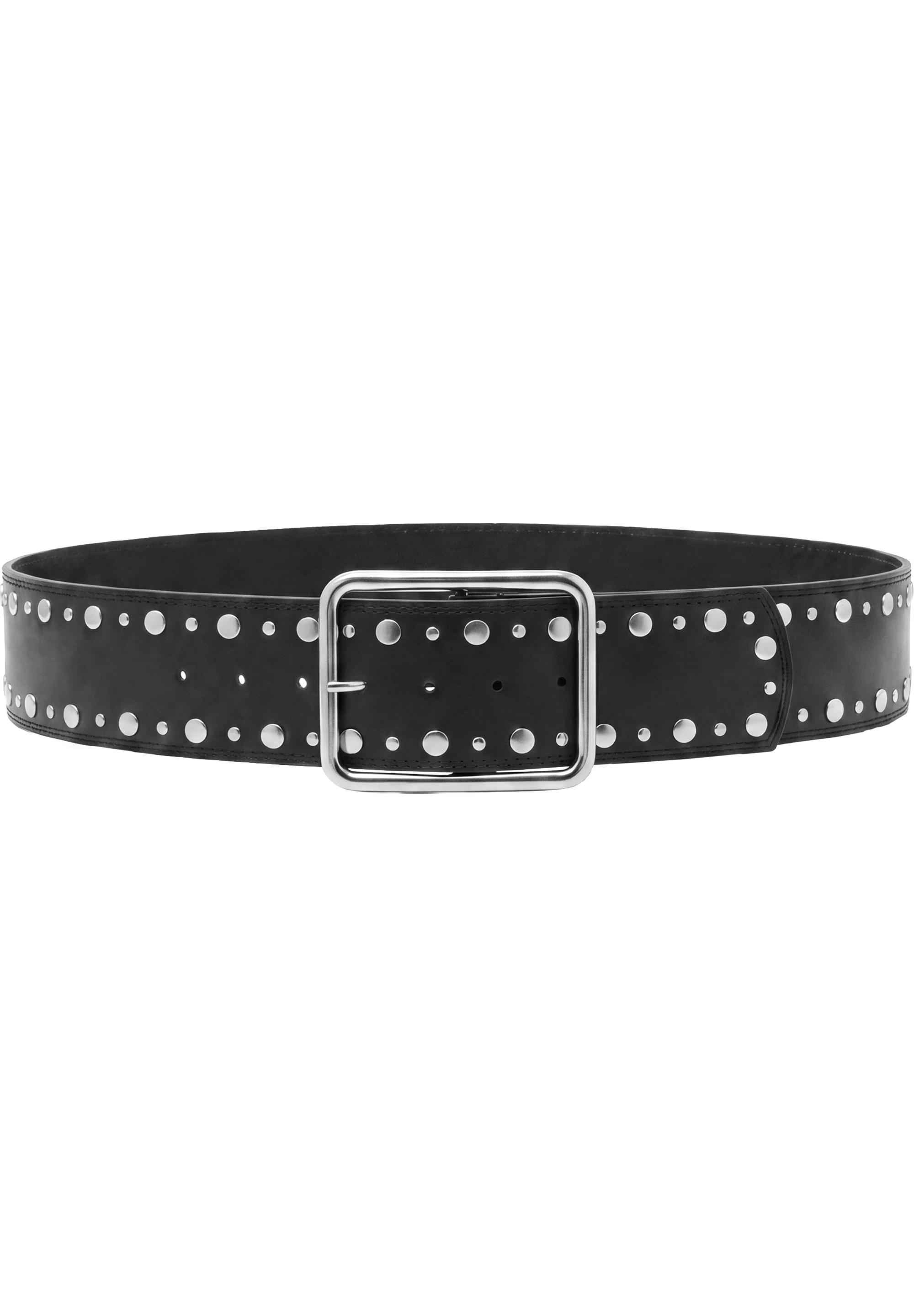 Wide studded belt — Black