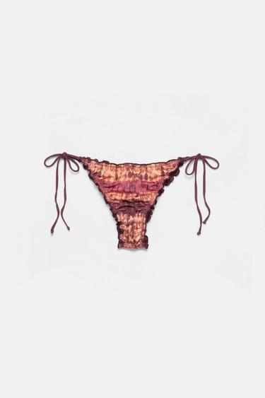 Tie-dye frill bikini bottoms — Orange 4