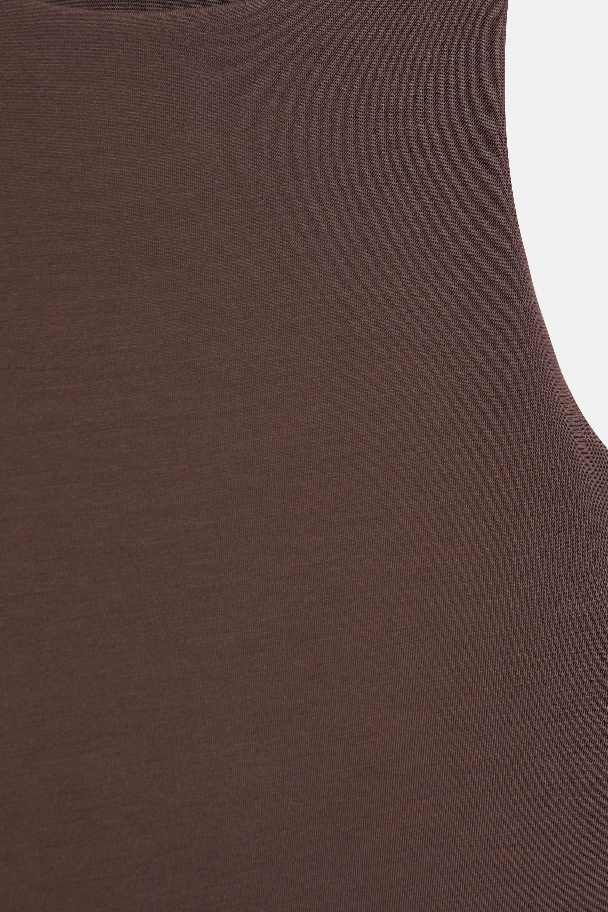 Soft-touch tank top — Brown