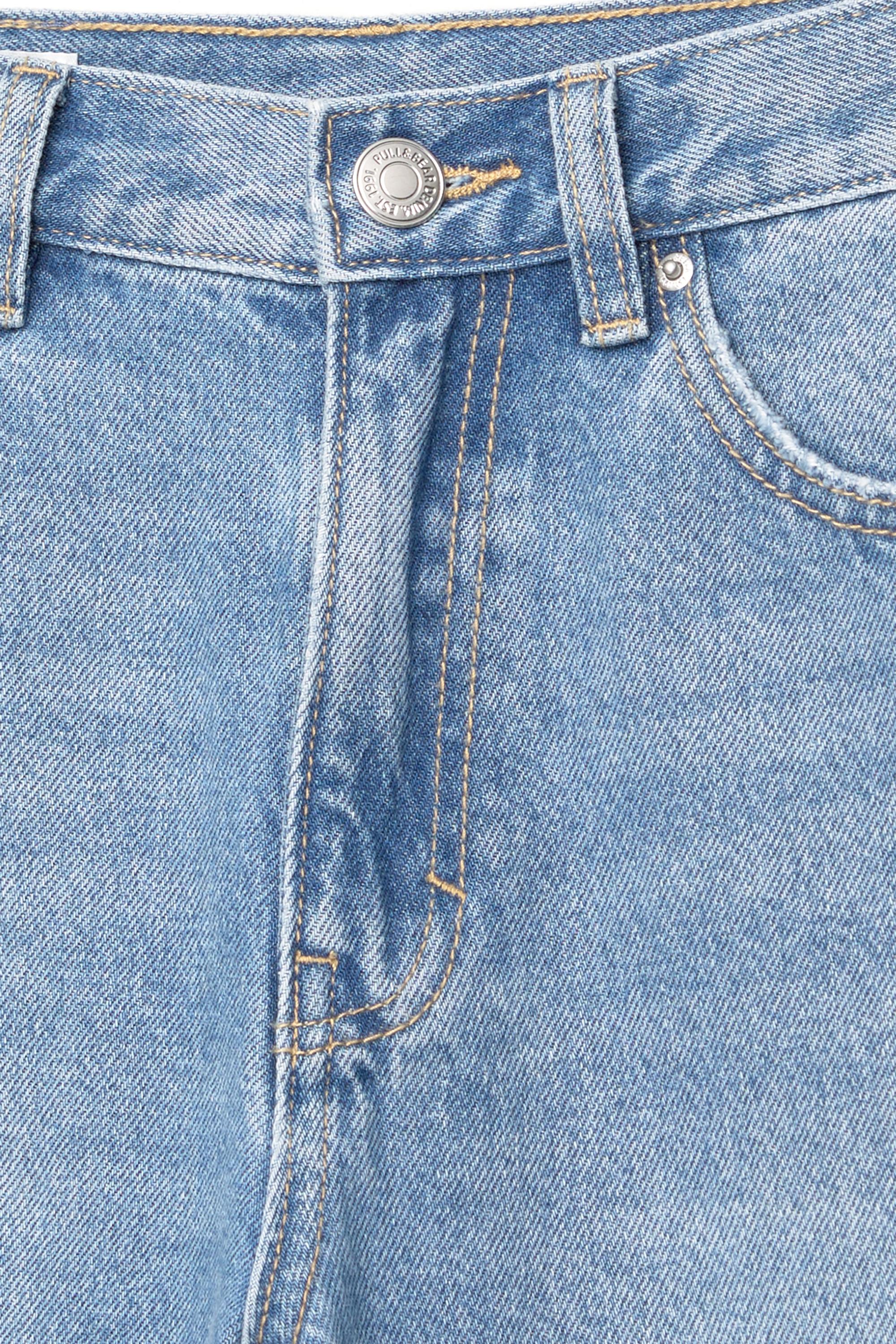 High-waist mom jeans — Medium blue
