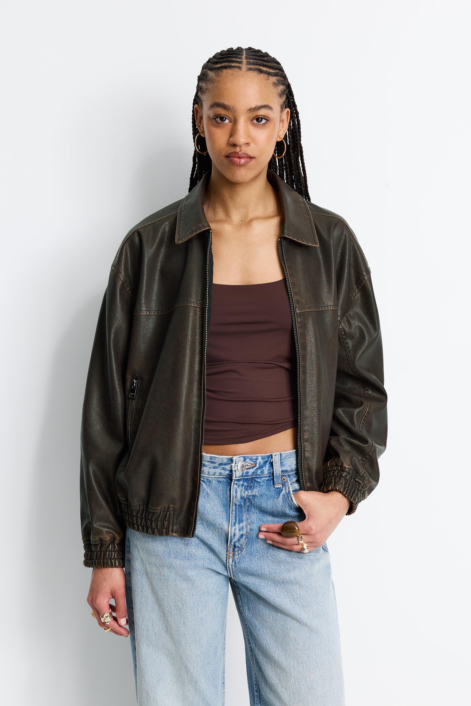 Suni Deri Baba Kesim Ceket - Görsel 93