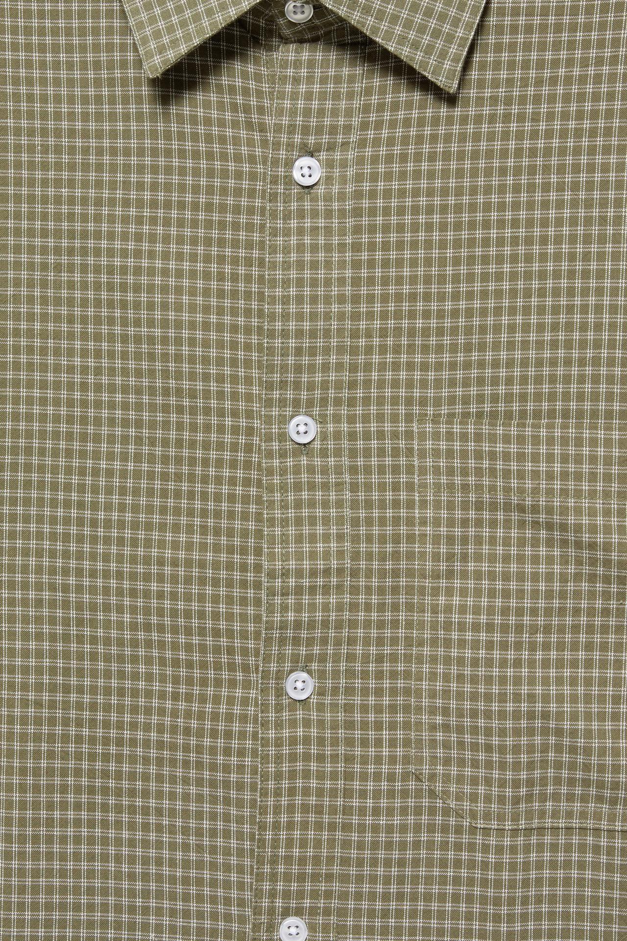 Double sleeve check shirt — White/Grey