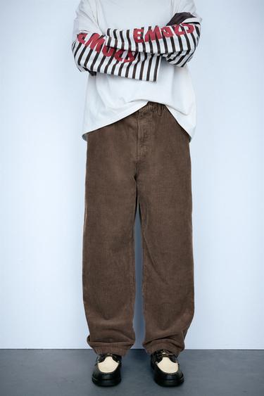 Corduroy jogger trousers — Brown 5