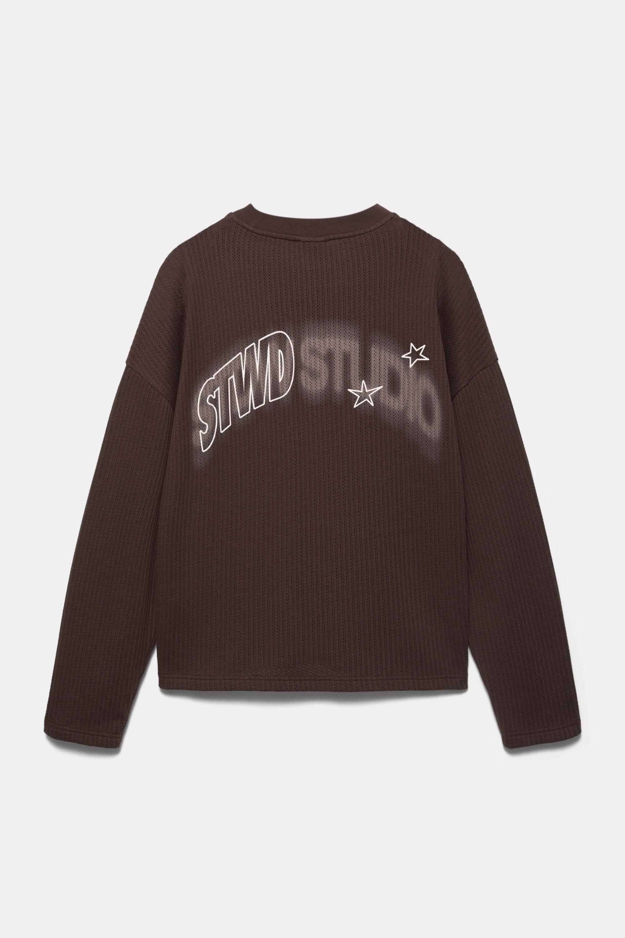 Yıldız baskılı triko tişört - Görsel 8