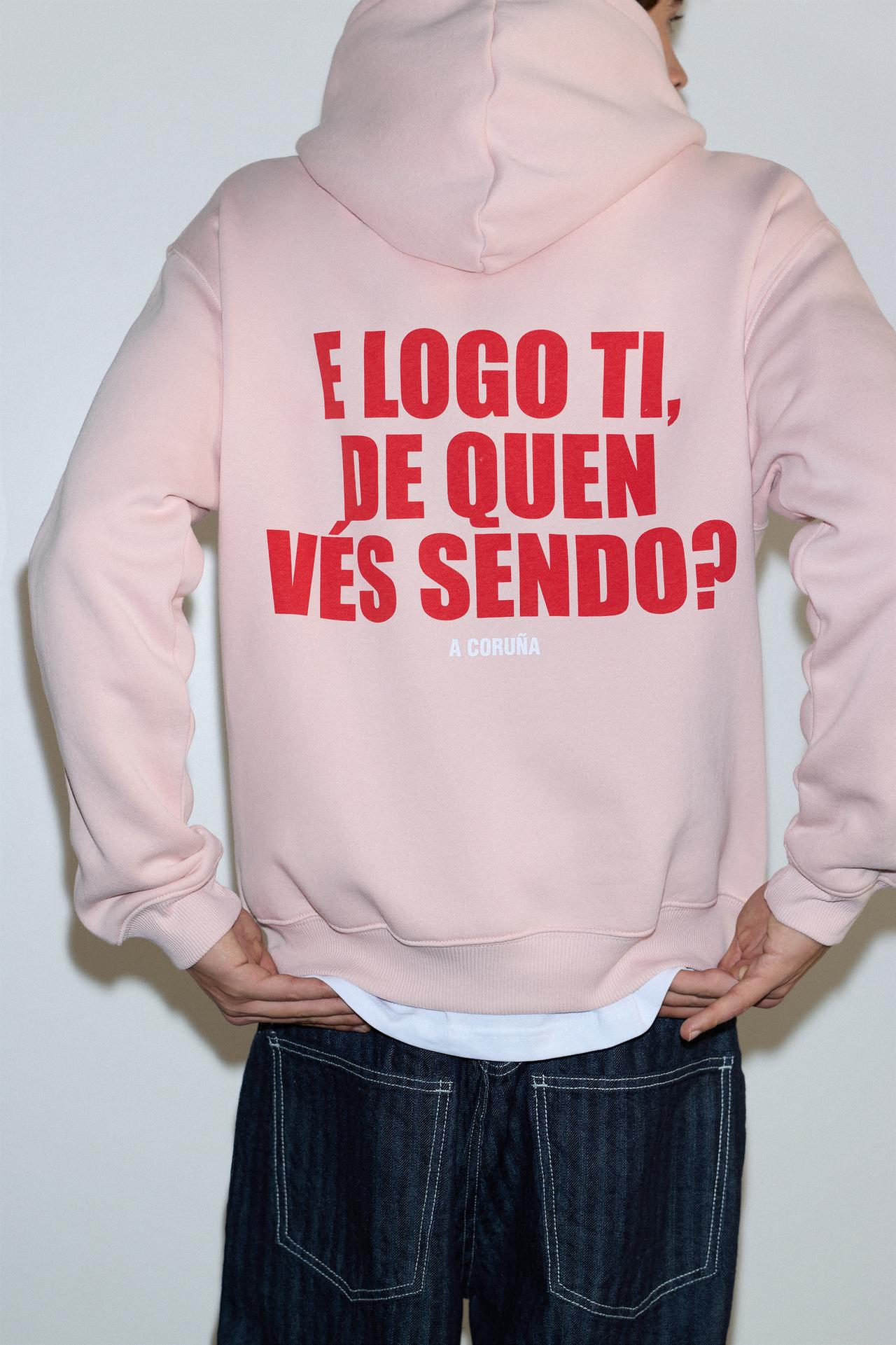 A Coruña graphic hoodie — Pink