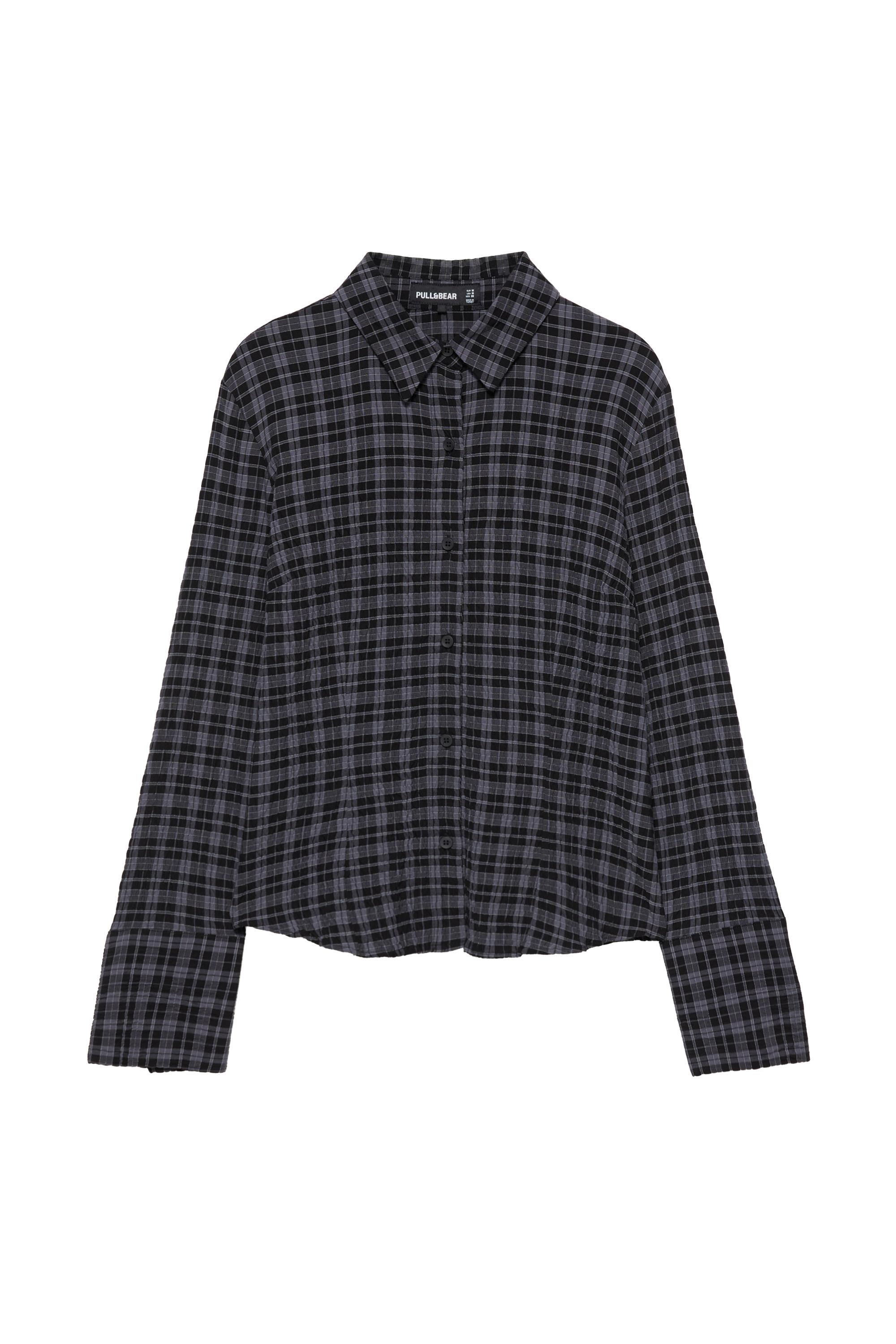Pull&Bear Kareli dart detaylı gömlek görsel 2