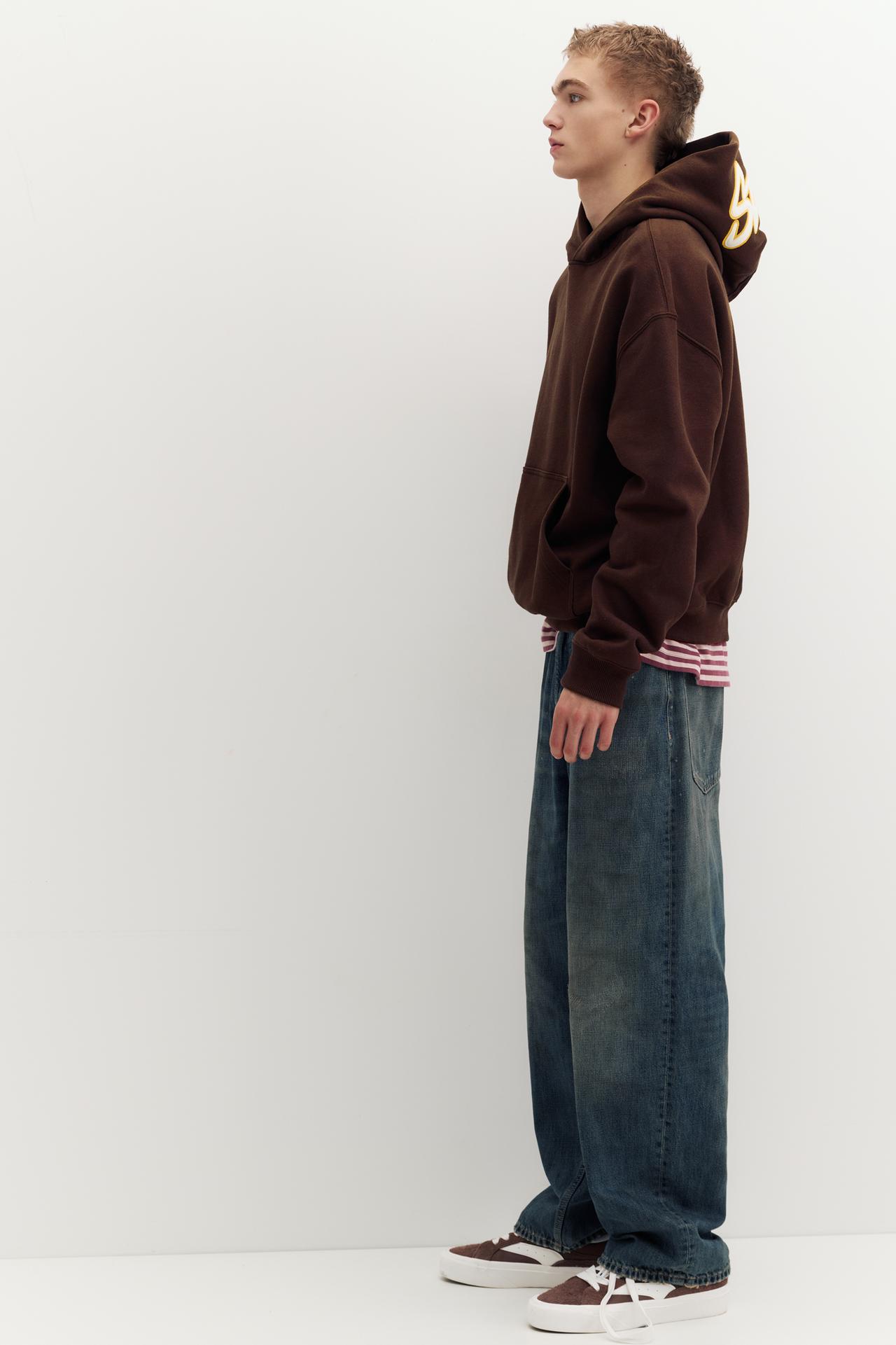 STWD hood sweatshirt — Brown