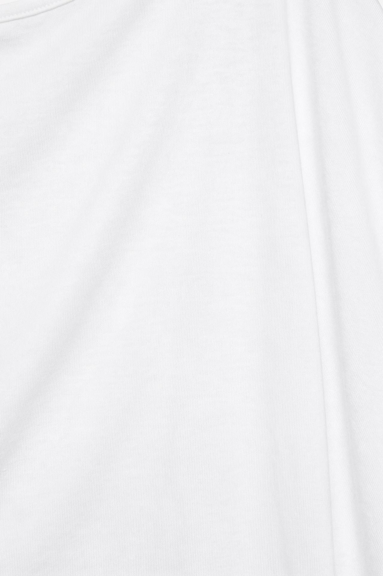 Asymmetric long sleeve top — White