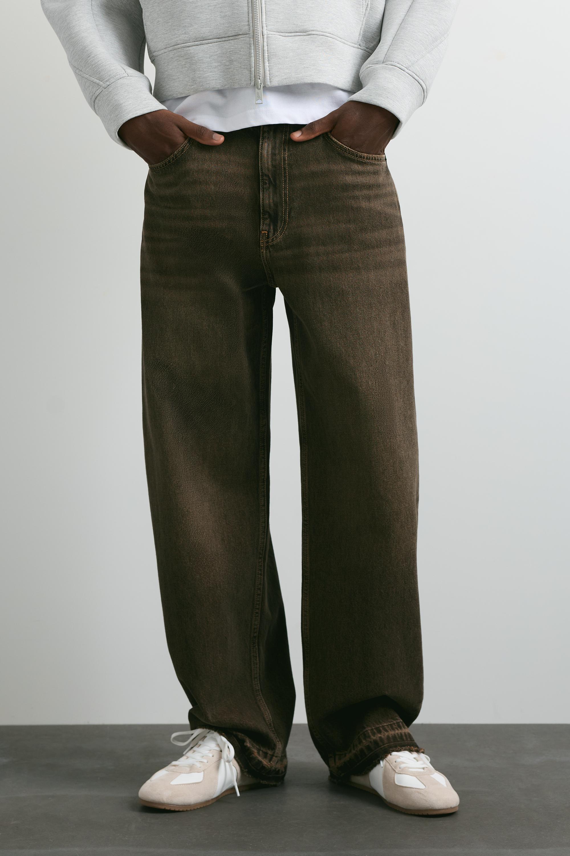 Wide-leg jeans — Brown