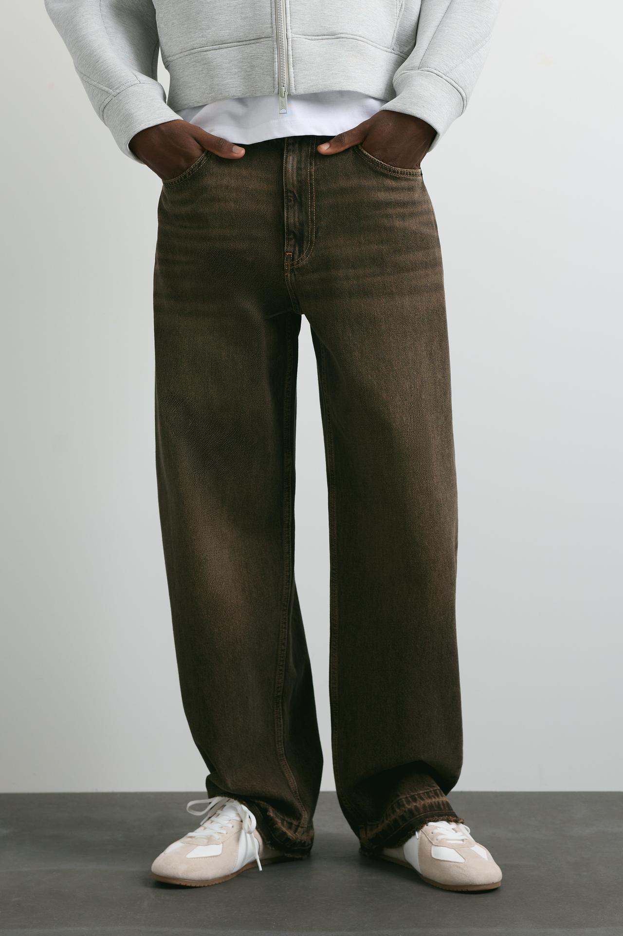 Wide-leg jeans — Brown