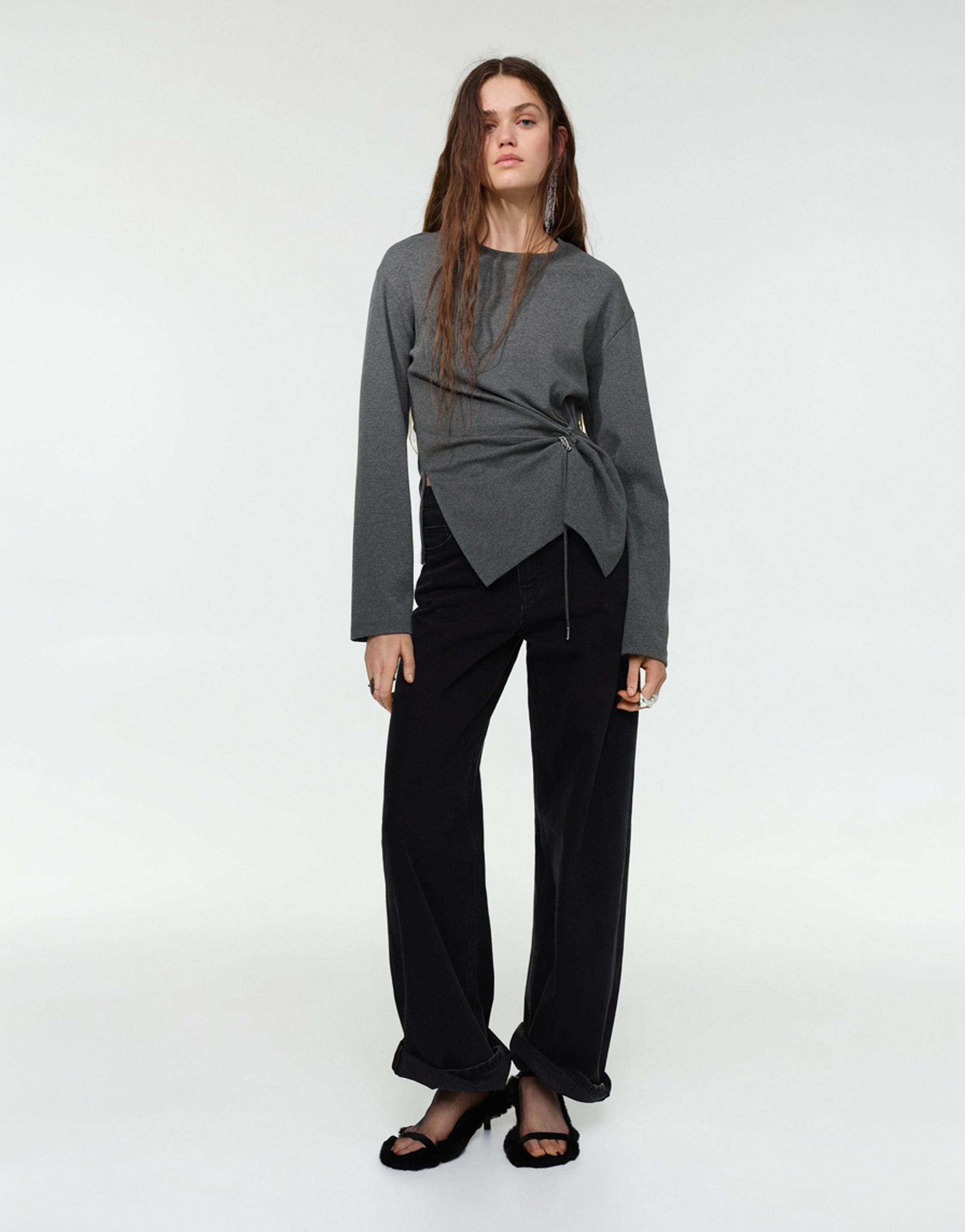 Uzun kollu aplike top - Görsel 8