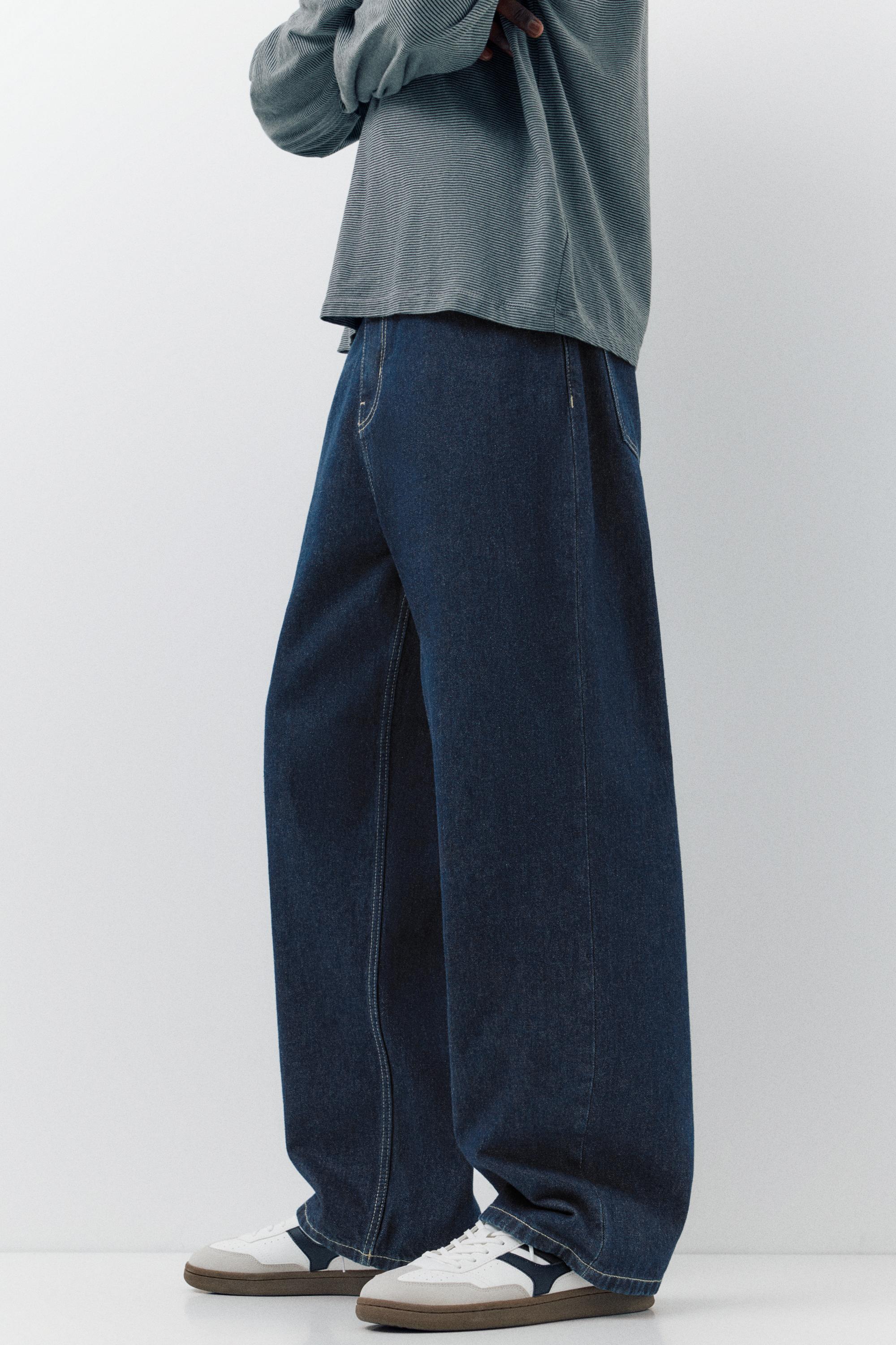Relaxed fit baggy jeans — Indigo