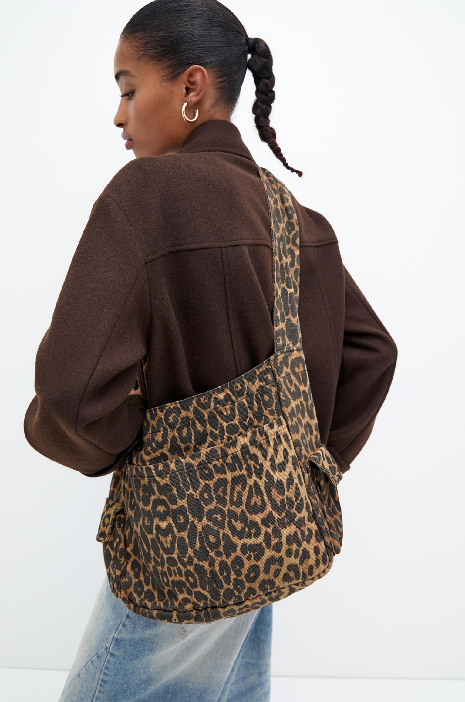 Leopar desenli tote çanta_9