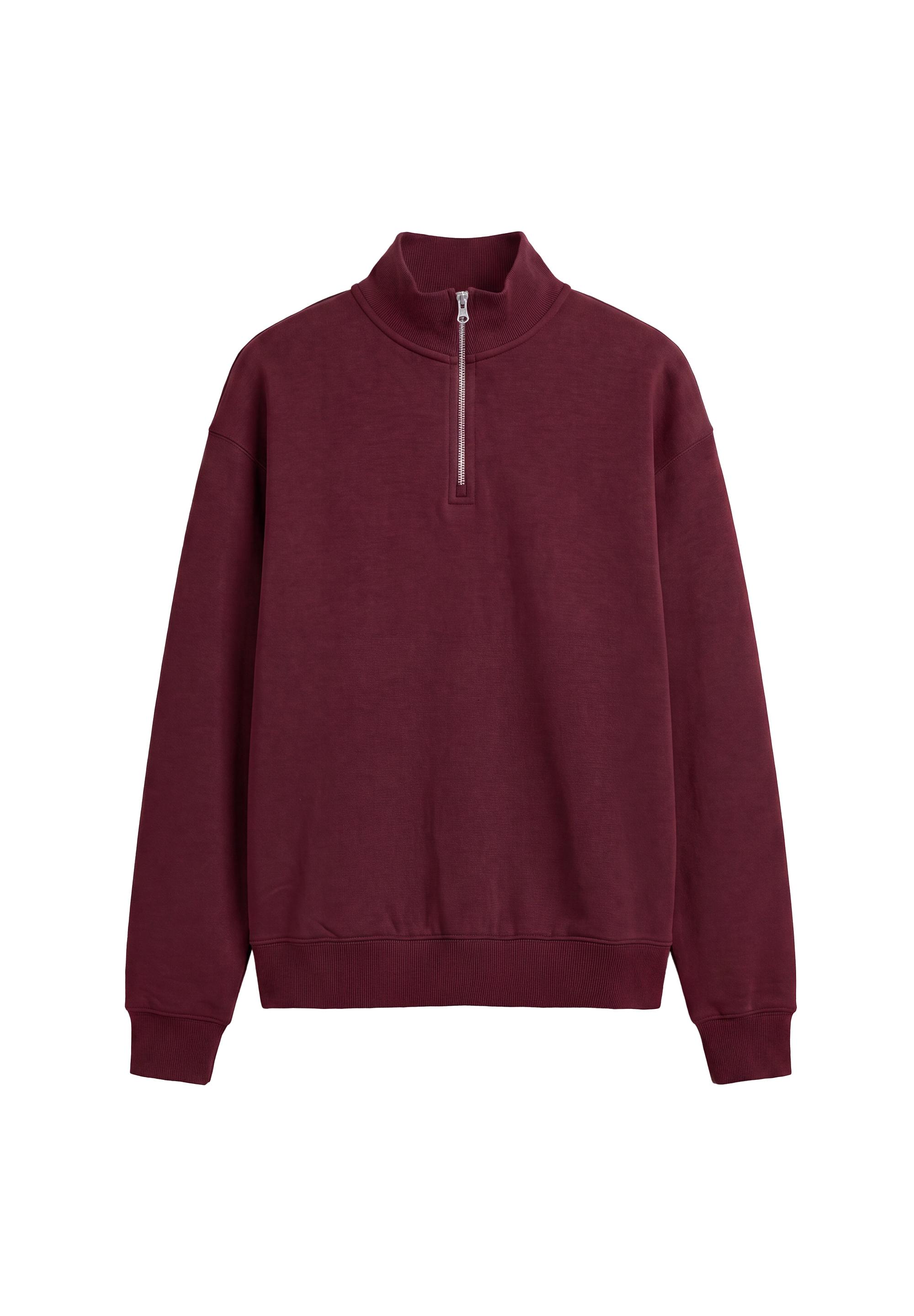 Quarter-zip sweatshirt — Burgundy