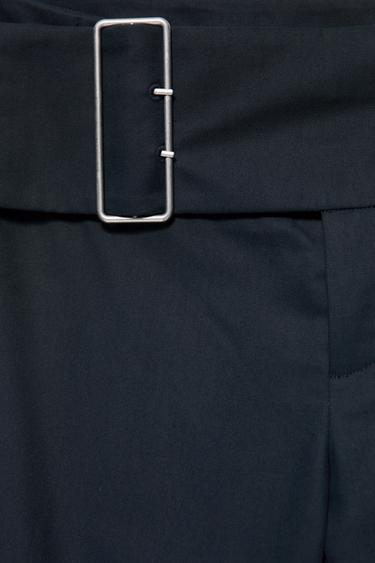 Straight trousers with buckle — Navy 8