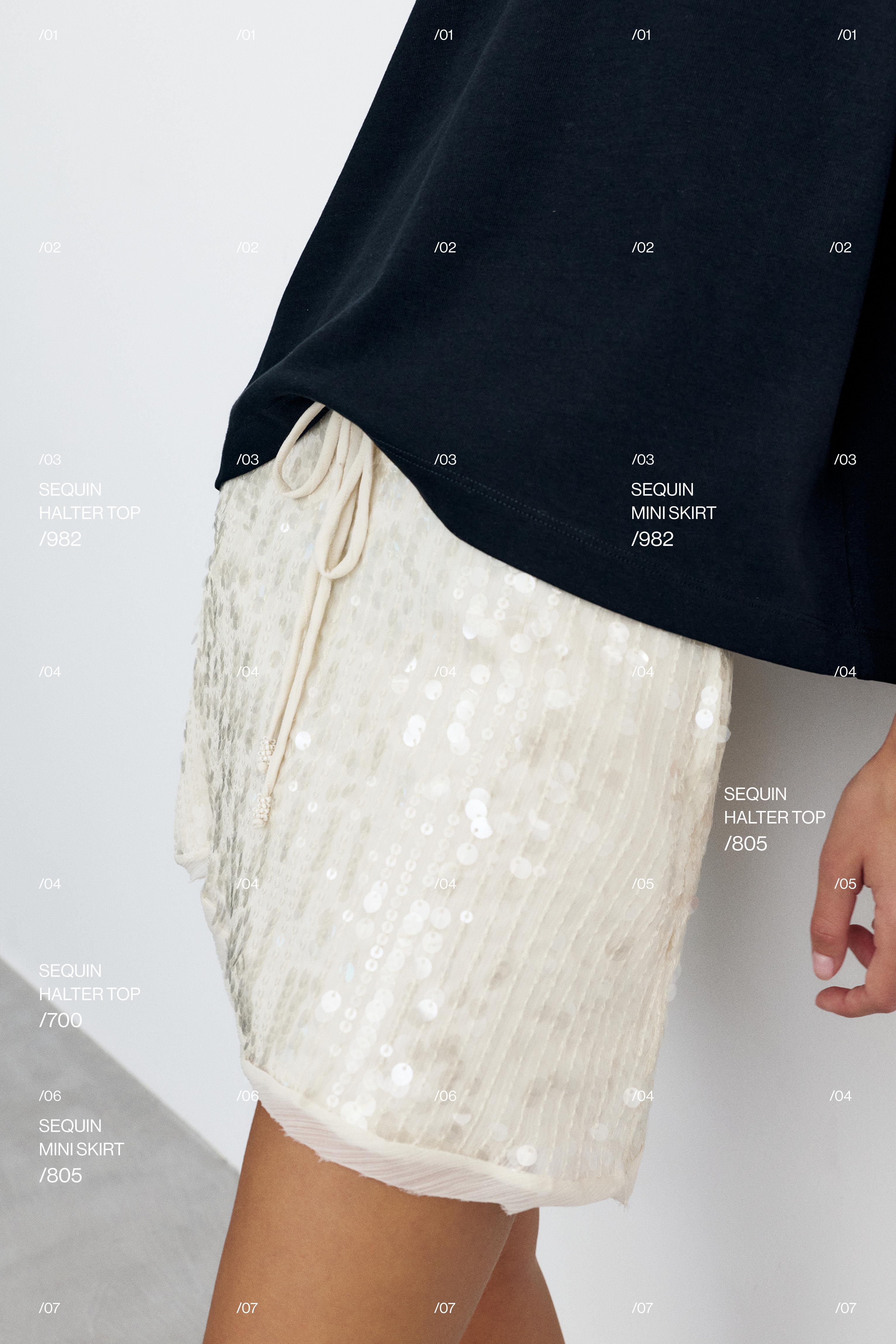 Sequin mini skirt — Ice