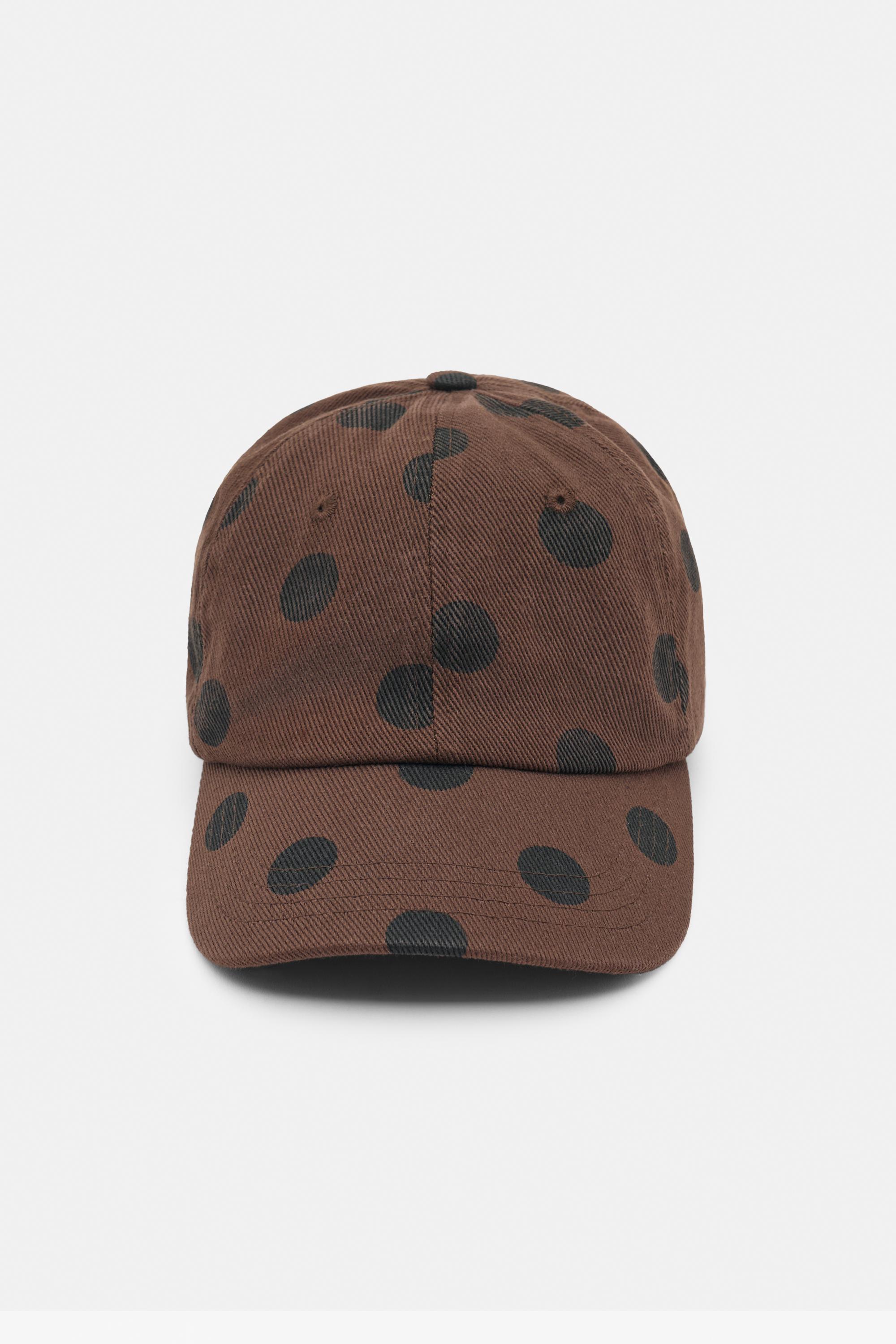 Cappello Marrone A Pois