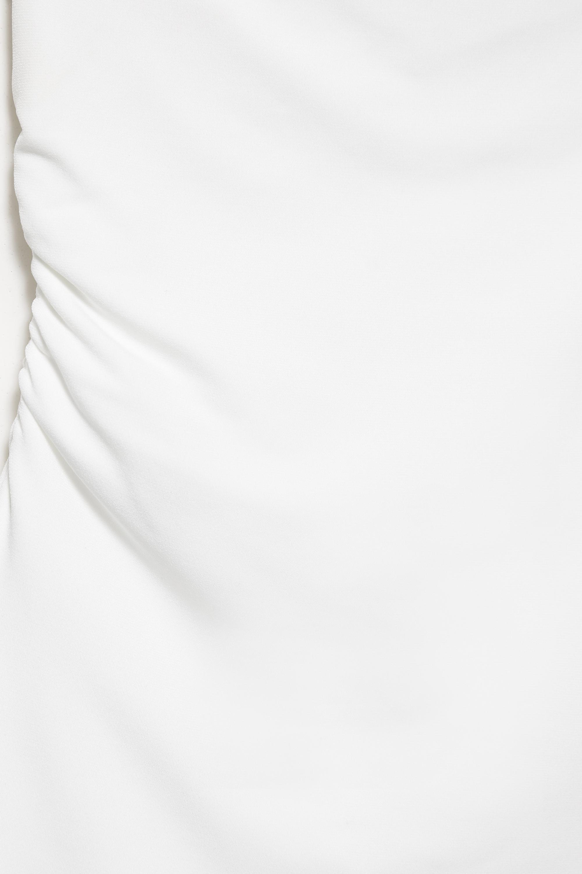 Asymmetric bandeau top — White